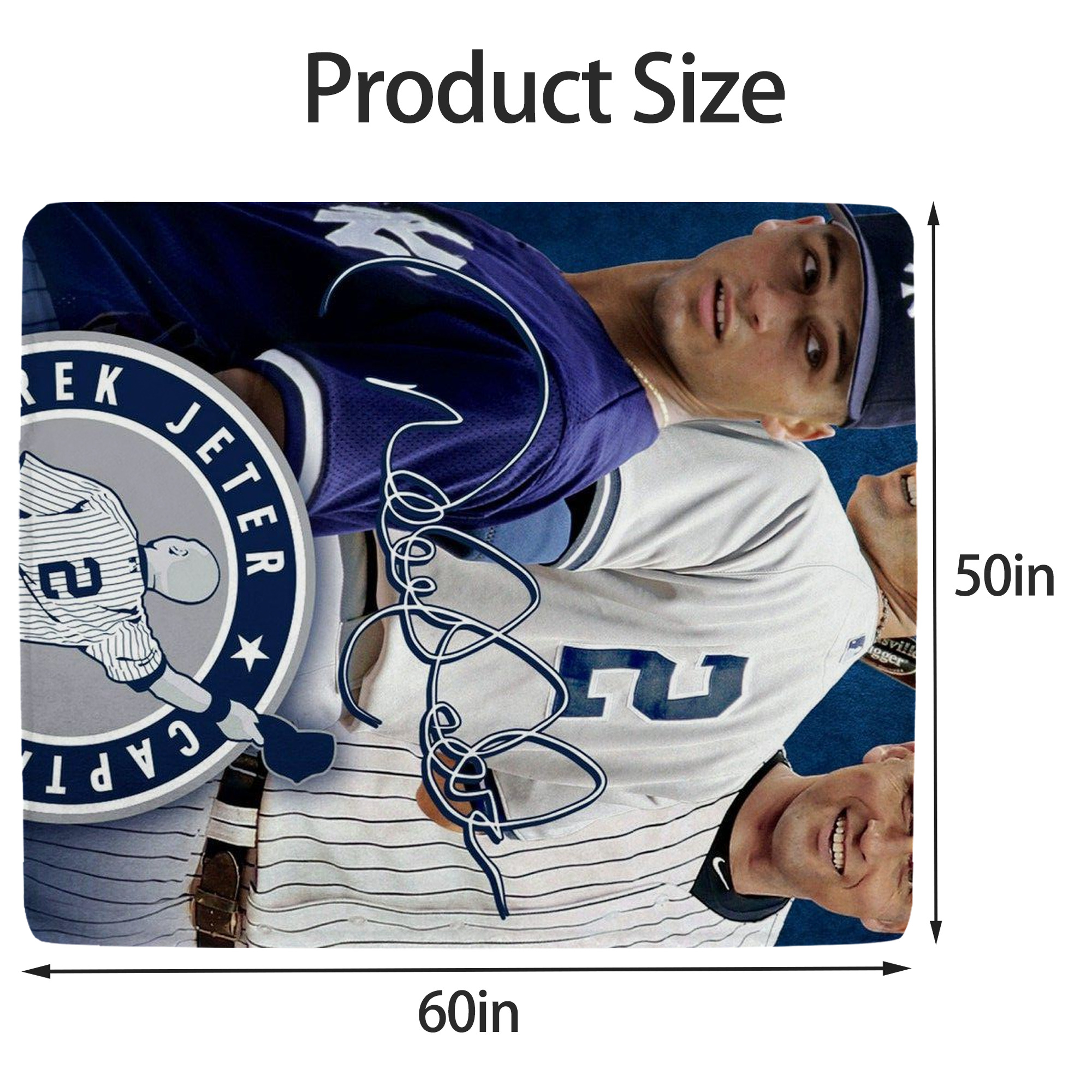 Derek Jeter 92 Soft Fleece Throw Blanket 50 X 60 Inch – Super Soft, Lightweight, And Durable – Perfect For Sofa, Bed, Camping, And More – Ideal Gift For Family And Friends