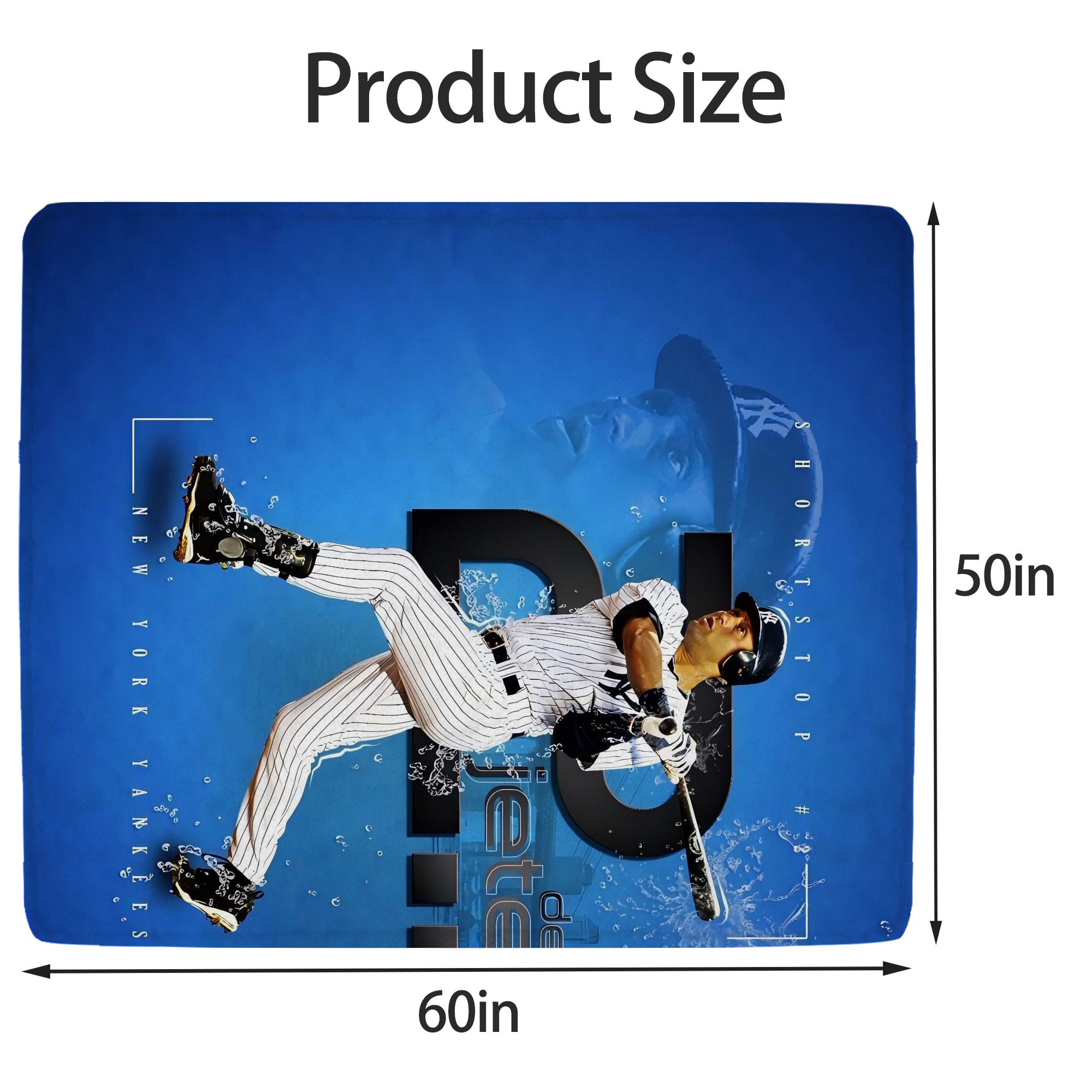 Derek Jeter 107 Soft Fleece Throw Blanket 50 X 60 Inch – Super Soft, Lightweight, And Durable – Perfect For Sofa, Bed, Camping, And More – Ideal Gift For Family And Friends