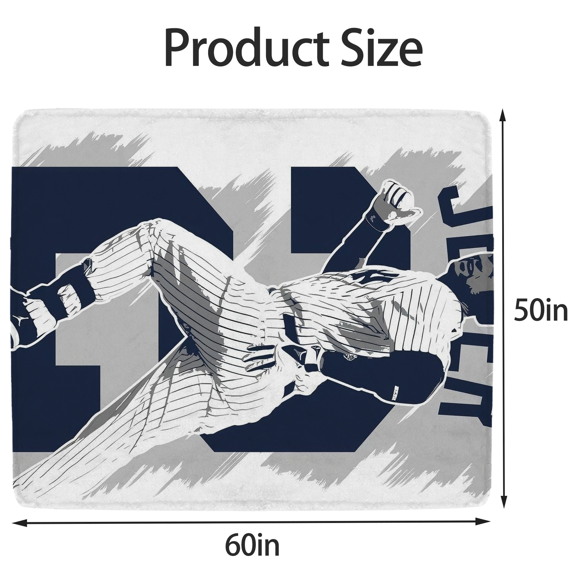 Derek Jeter 113 Soft Fleece Throw Blanket 50 X 60 Inch – Super Soft, Lightweight, And Durable – Perfect For Sofa, Bed, Camping, And More – Ideal Gift For Family And Friends