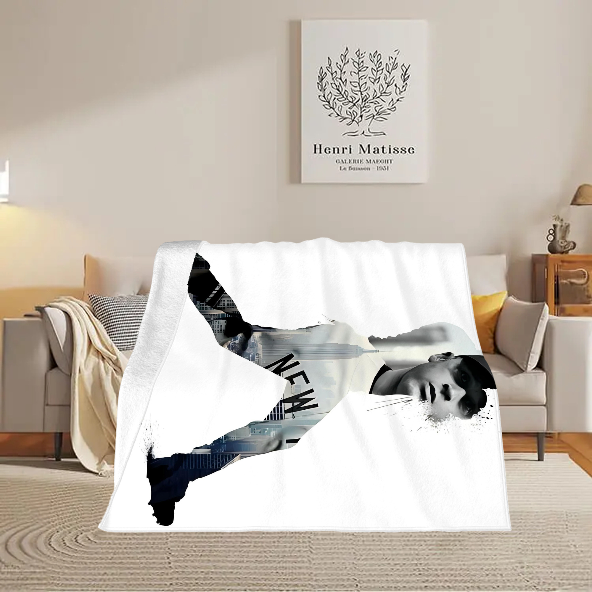 Derek Jeter 54 Soft Fleece Throw Blanket 50 X 60 Inch – Super Soft, Lightweight, And Durable – Perfect For Sofa, Bed, Camping, And More – Ideal Gift For Family And Friends