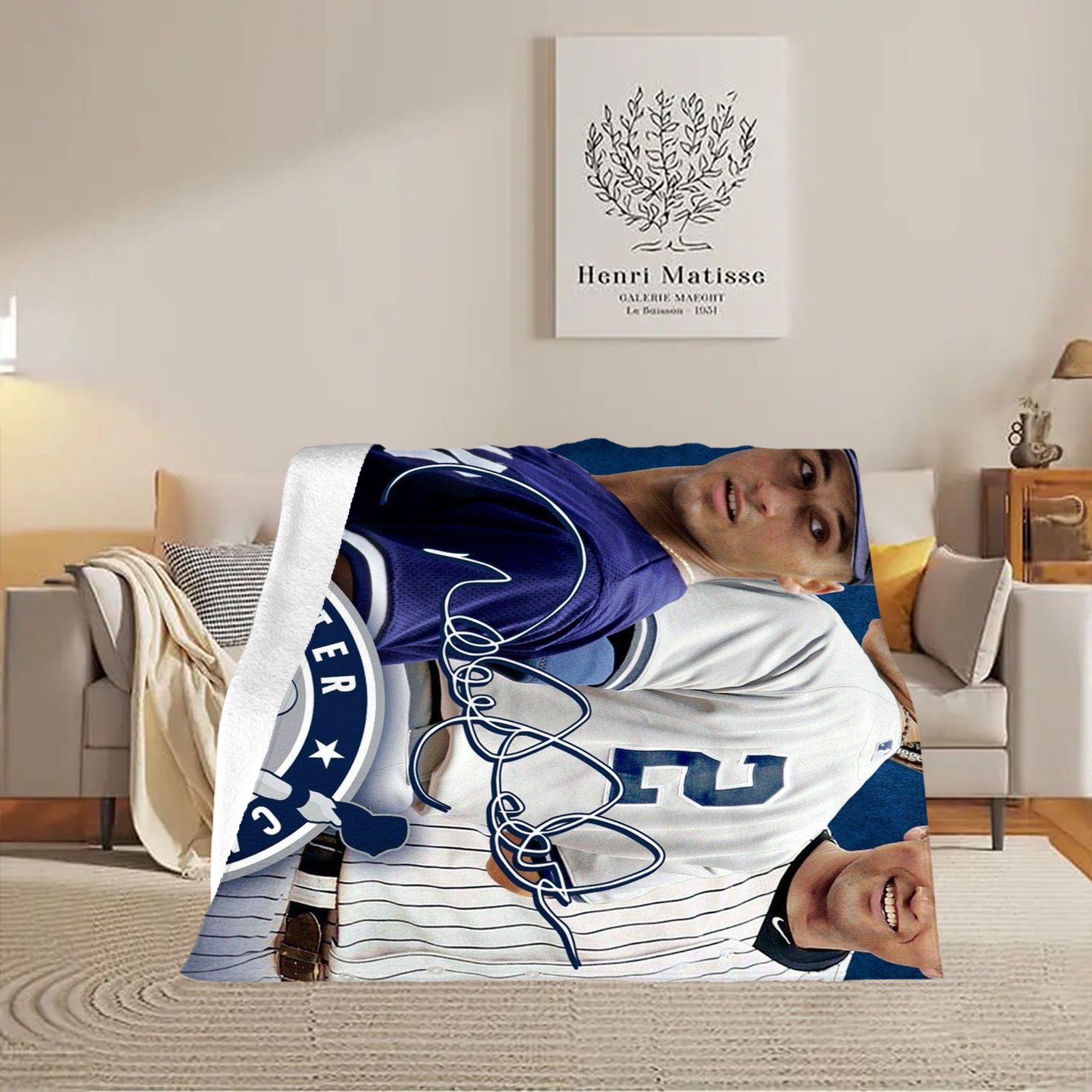 Derek Jeter 92 Soft Fleece Throw Blanket 50 X 60 Inch – Super Soft, Lightweight, And Durable – Perfect For Sofa, Bed, Camping, And More – Ideal Gift For Family And Friends