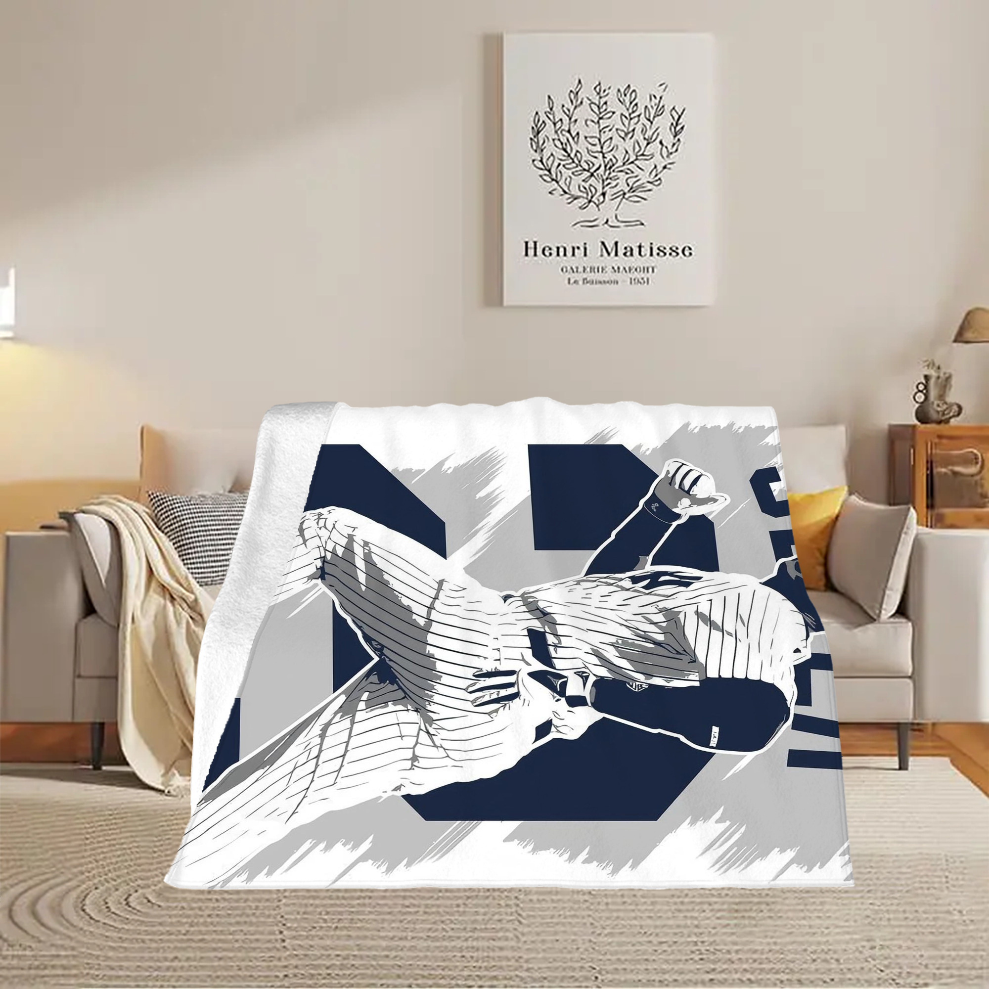 Derek Jeter 113 Soft Fleece Throw Blanket 50 X 60 Inch – Super Soft, Lightweight, And Durable – Perfect For Sofa, Bed, Camping, And More – Ideal Gift For Family And Friends