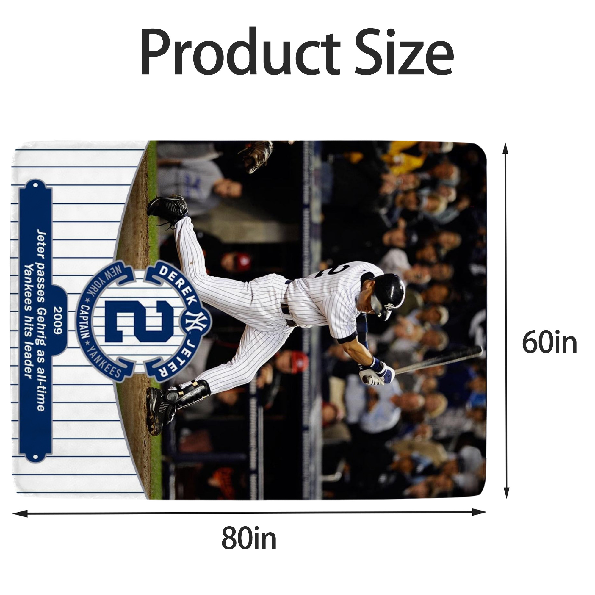 Derek Jeter 88 Soft Fleece Throw Blanket 60 X 80 Inch – Super Soft, Lightweight, And Durable – Perfect For Sofa, Bed, Camping, And More – Ideal Gift For Family And Friends