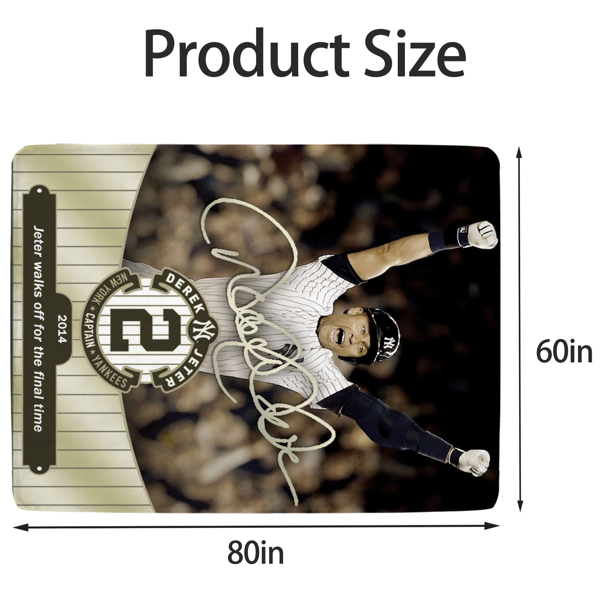 Derek Jeter 95 Soft Fleece Throw Blanket 60 X 80 Inch – Super Soft, Lightweight, And Durable – Perfect For Sofa, Bed, Camping, And More – Ideal Gift For Family And Friends