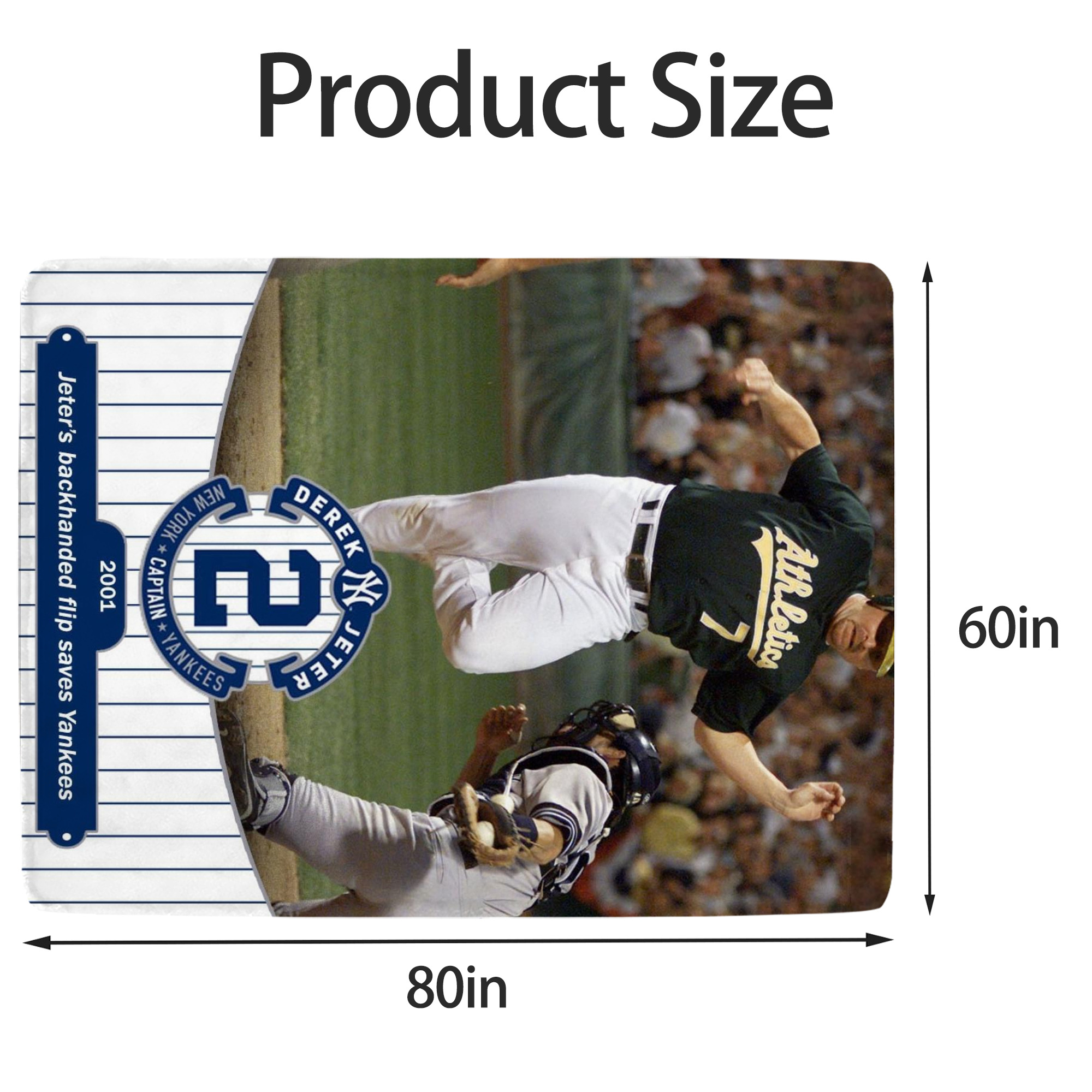 Derek Jeter 111 Soft Fleece Throw Blanket 60 X 80 Inch – Super Soft, Lightweight, And Durable – Perfect For Sofa, Bed, Camping, And More – Ideal Gift For Family And Friends