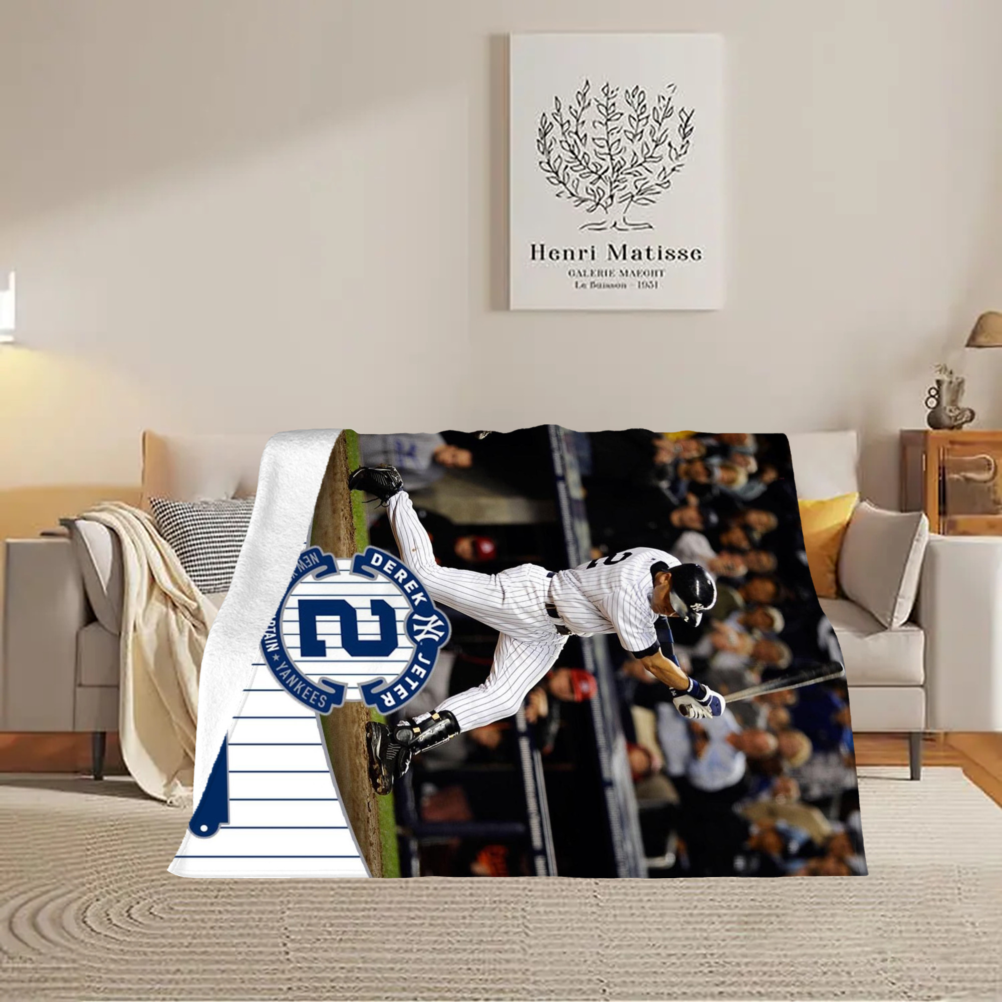 Derek Jeter 88 Soft Fleece Throw Blanket 60 X 80 Inch – Super Soft, Lightweight, And Durable – Perfect For Sofa, Bed, Camping, And More – Ideal Gift For Family And Friends