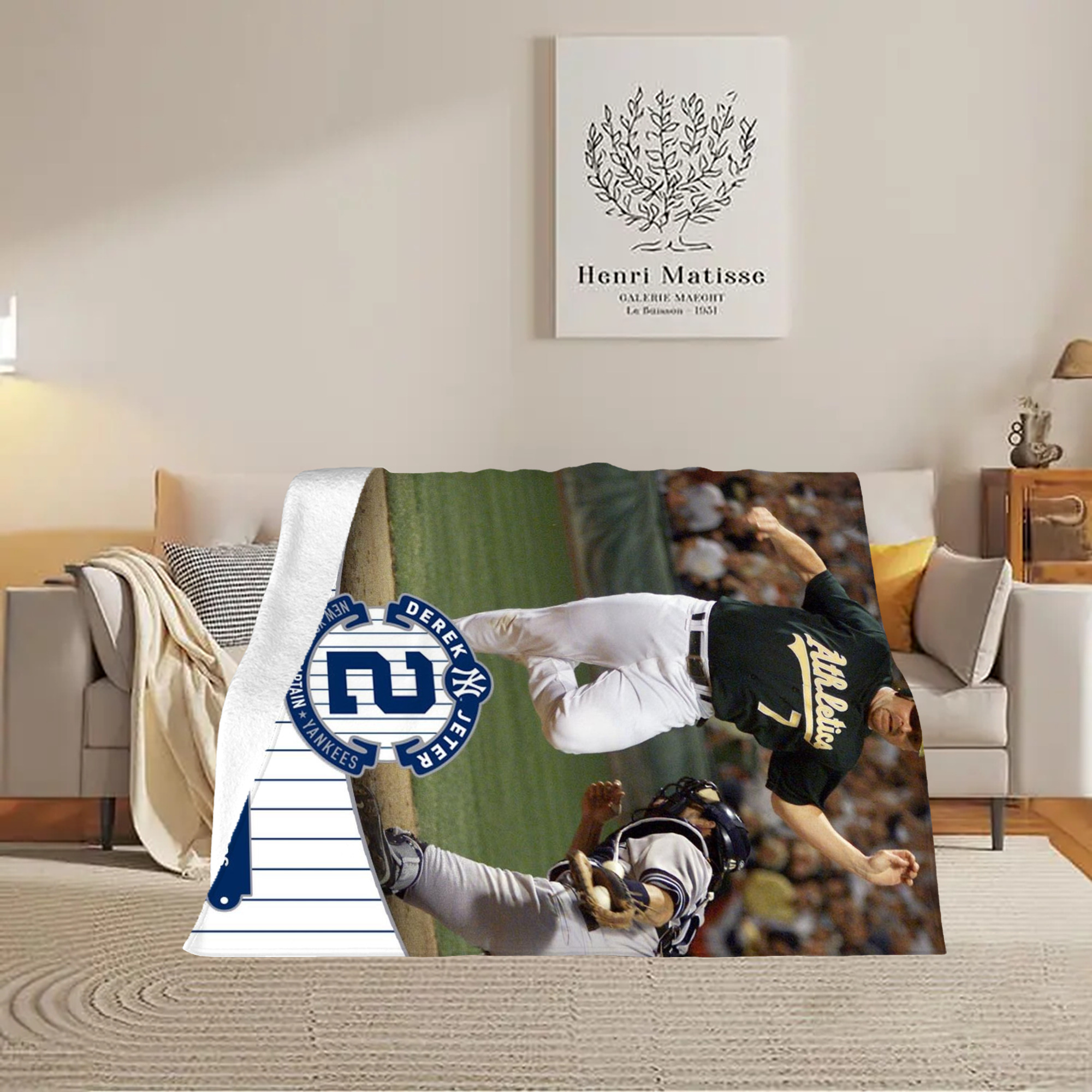 Derek Jeter 111 Soft Fleece Throw Blanket 60 X 80 Inch – Super Soft, Lightweight, And Durable – Perfect For Sofa, Bed, Camping, And More – Ideal Gift For Family And Friends