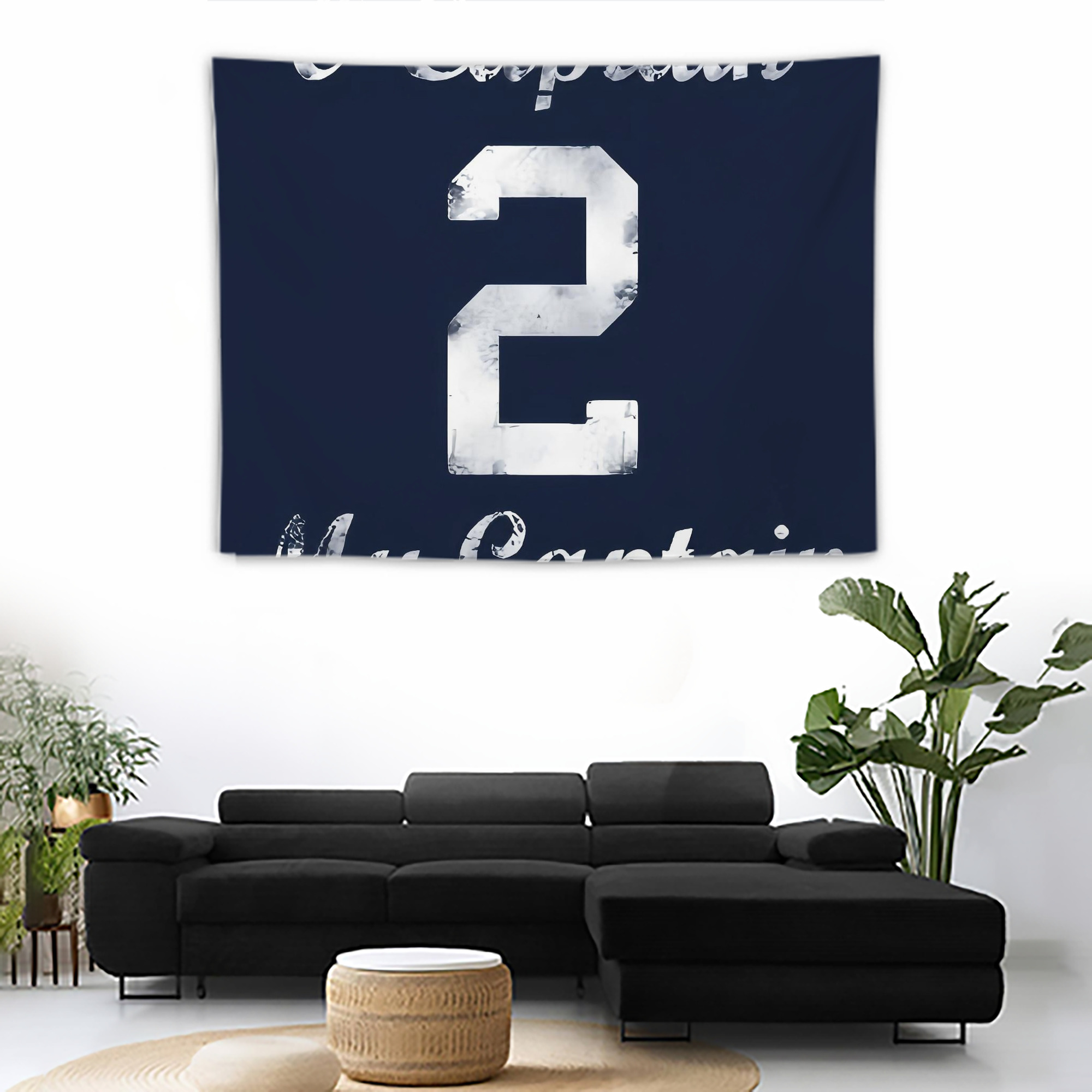 Derek Jeter 25 Wall Tapestry For Bedroom Aesthetic – Boho Style Polyester Fabric Wall Hanging With Hooks – 60 X 90 Inch Large Size, Lightweight, Durable, Easy To Hang