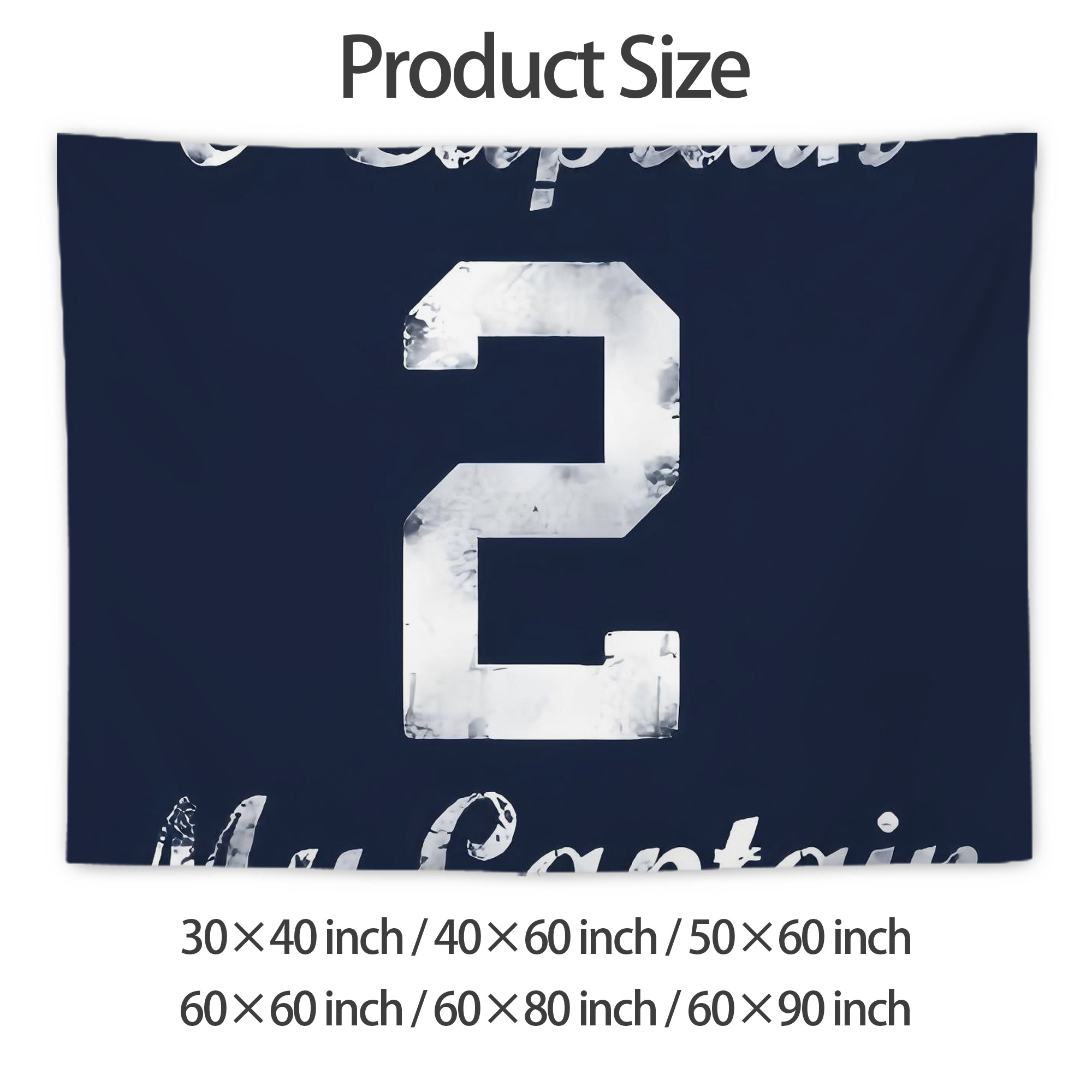 Derek Jeter 25 Wall Tapestry For Bedroom Aesthetic – Boho Style Polyester Fabric Wall Hanging With Hooks – 60 X 90 Inch Large Size, Lightweight, Durable, Easy To Hang