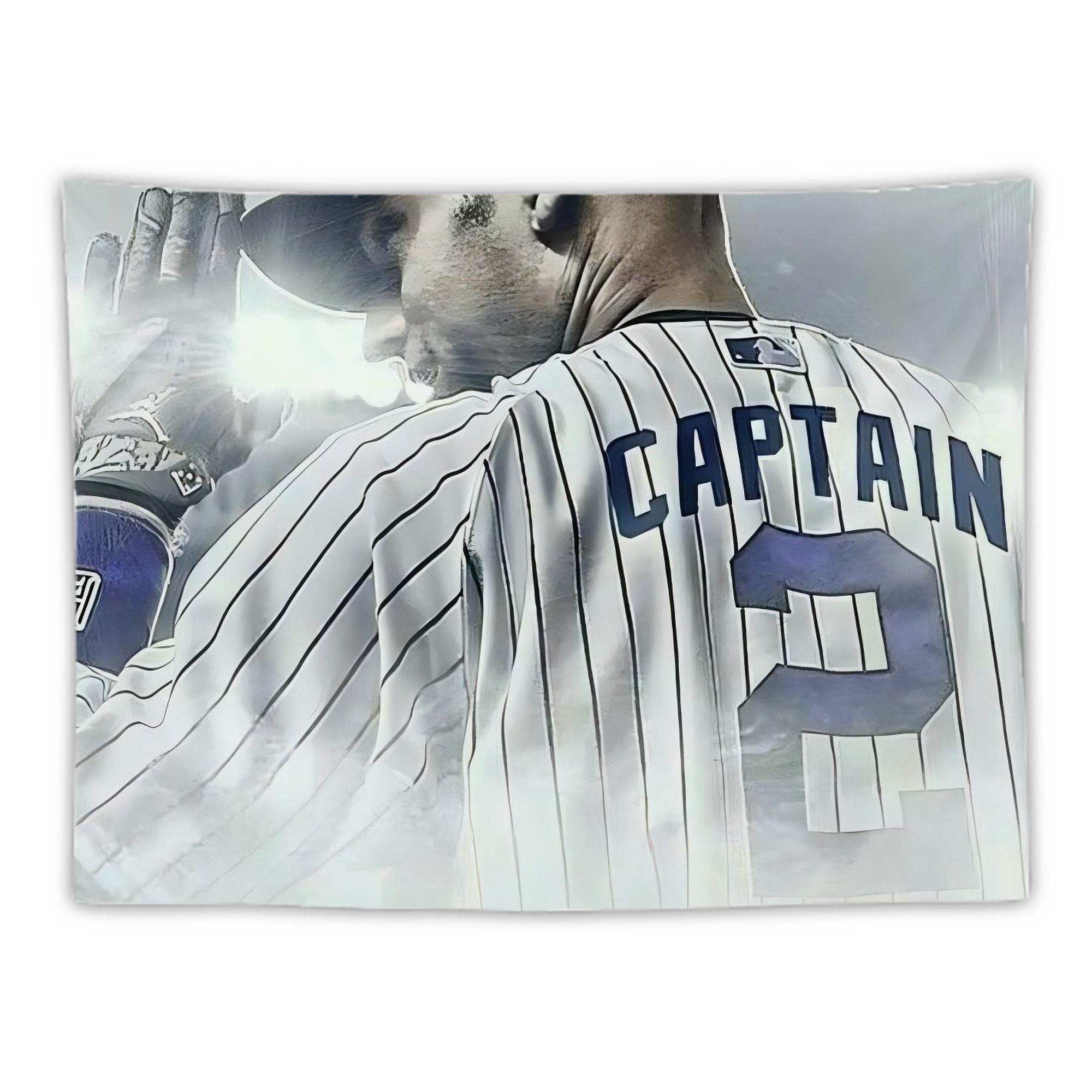 Derek Jeter 105 Wall Tapestry For Bedroom Aesthetic – Boho Style Polyester Fabric Wall Hanging With Hooks – 60 X 90 Inch Large Size, Lightweight, Durable, Easy To Hang