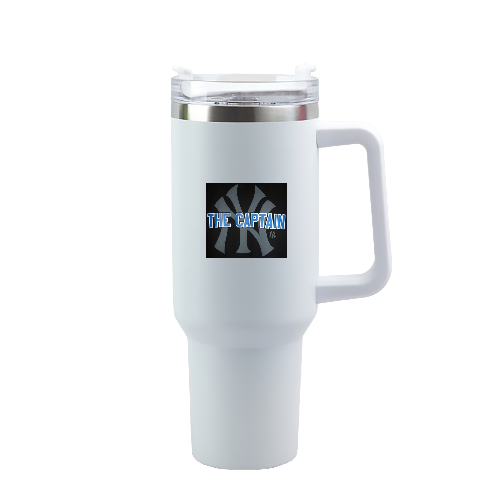 Derek Jeter 103 40oz Handle Car Tumbler – Durable Stainless Steel Travel Mug With UV Print – Double Wall Insulated, Fits Most Car Cup Holders