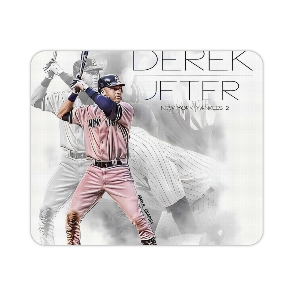 Derek Jeter 72 Durable Rubber Mouse Pad With Stitched Edges, Waterproof, Non-Slip Surface, Ultra-Thin Design For Gaming, Office