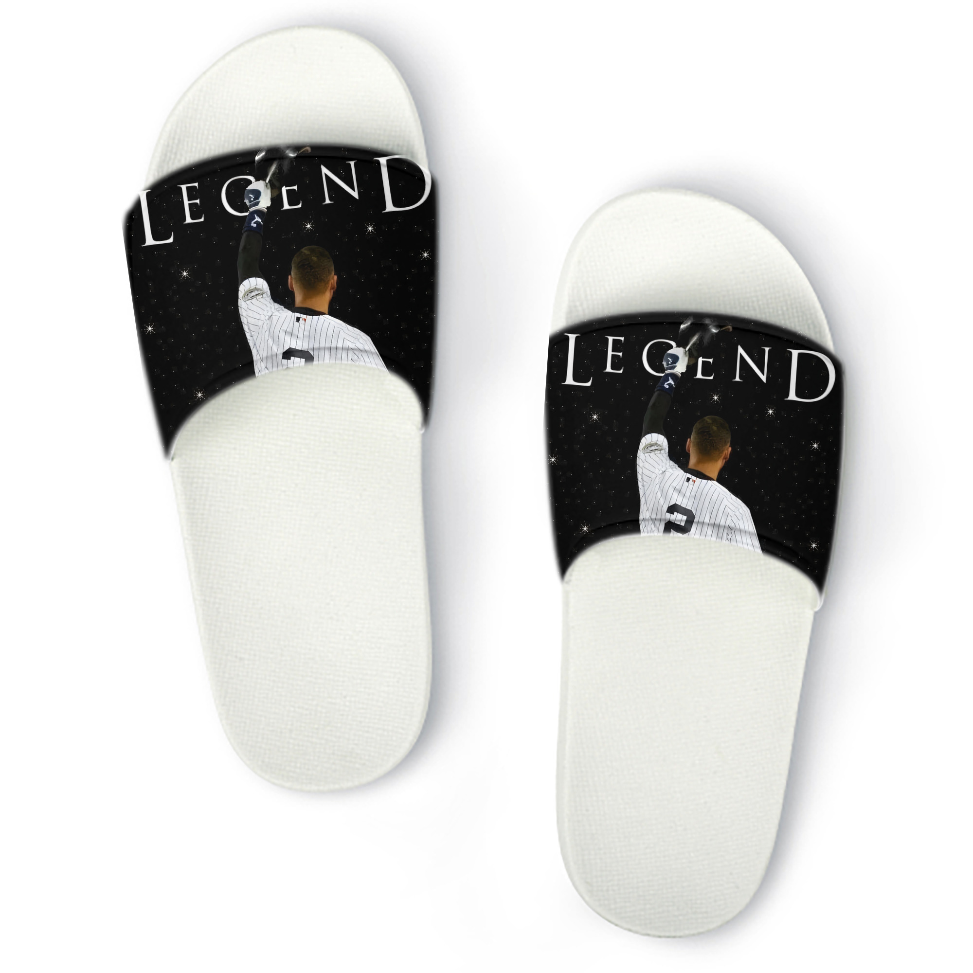 Derek Jeter 73 PVC Home Slippers For Men & Women – Durable, Comfortable, Waterproof, Non-Slip, Stylish Casual Indoor & Outdoor Sandals