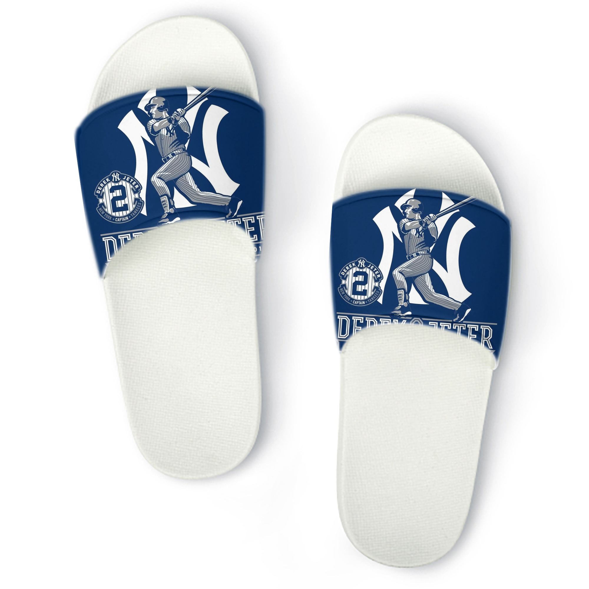 Derek Jeter 104 PVC Home Slippers For Men & Women – Durable, Comfortable, Waterproof, Non-Slip, Stylish Casual Indoor & Outdoor Sandals