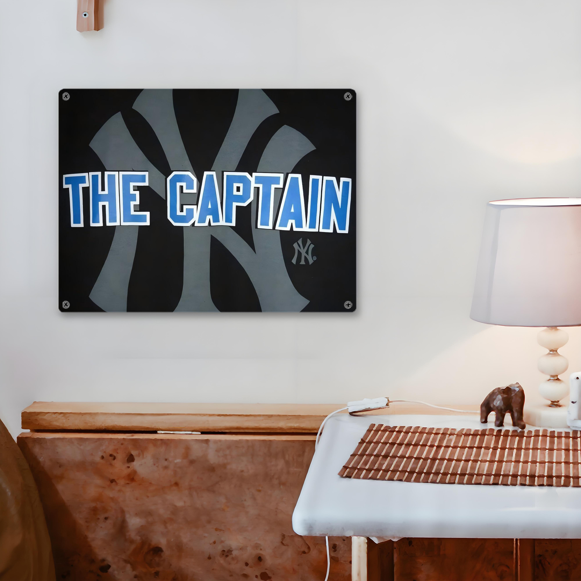 Derek Jeter 103 Vintage Metal Tin Sign 16x12 – Full-Print Iron Wall Decor – Durable, Fade-Resistant – Easy To Hang – Ideal For Home, Bar, Kitchen & Office Decor