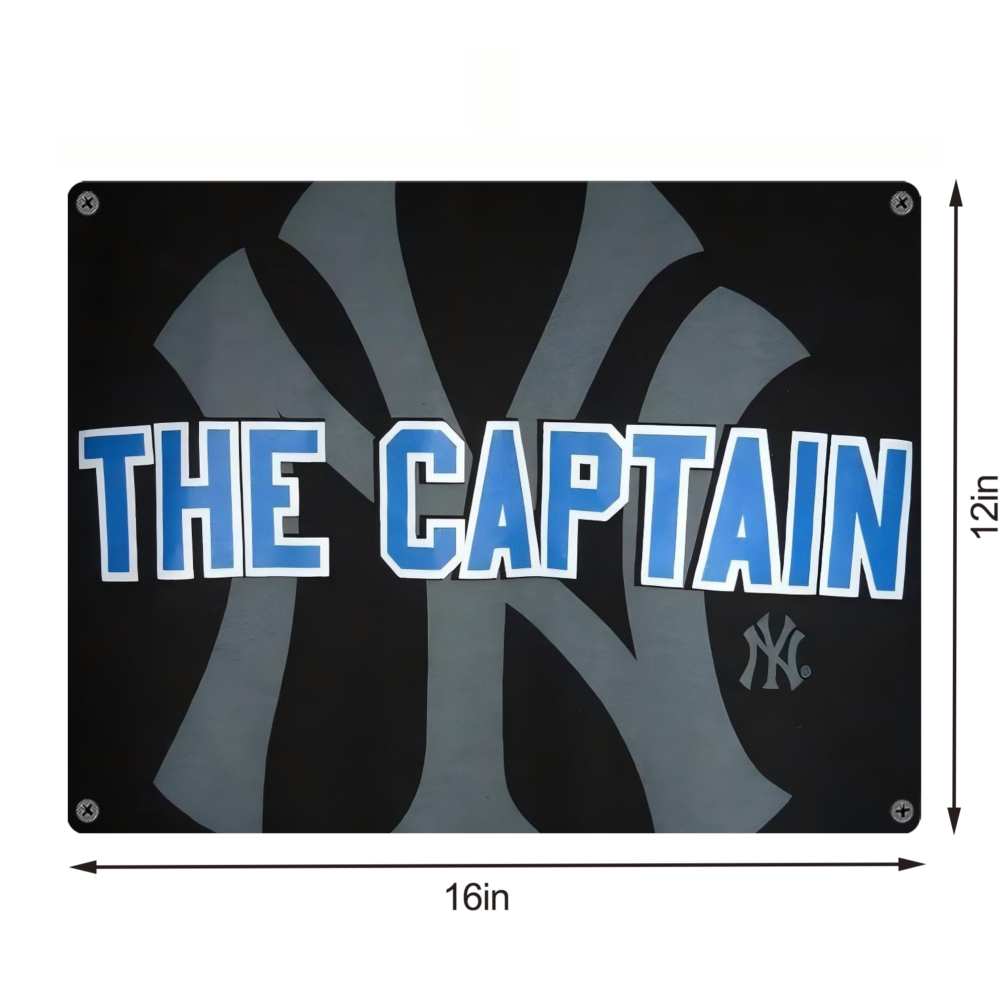 Derek Jeter 103 Vintage Metal Tin Sign 16x12 – Full-Print Iron Wall Decor – Durable, Fade-Resistant – Easy To Hang – Ideal For Home, Bar, Kitchen & Office Decor