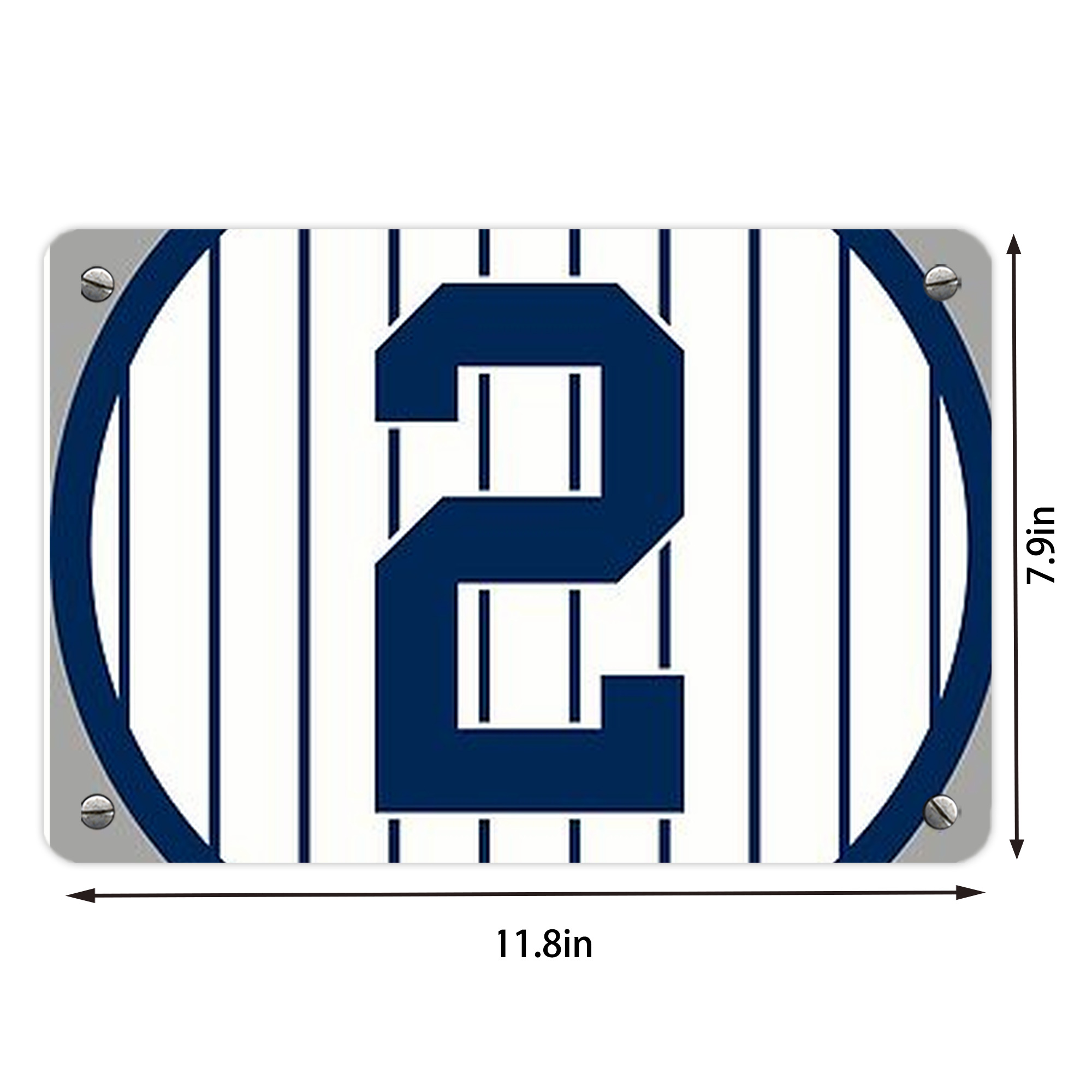 Derek Jeter 19 Metal Tin Sign 12x8inch - Premium Full-Print Decorative Wall Art, Durable Rust-Resistant Metal Plaque For Living Room, Bedroom, Kitchen, Office, Bar Décor
