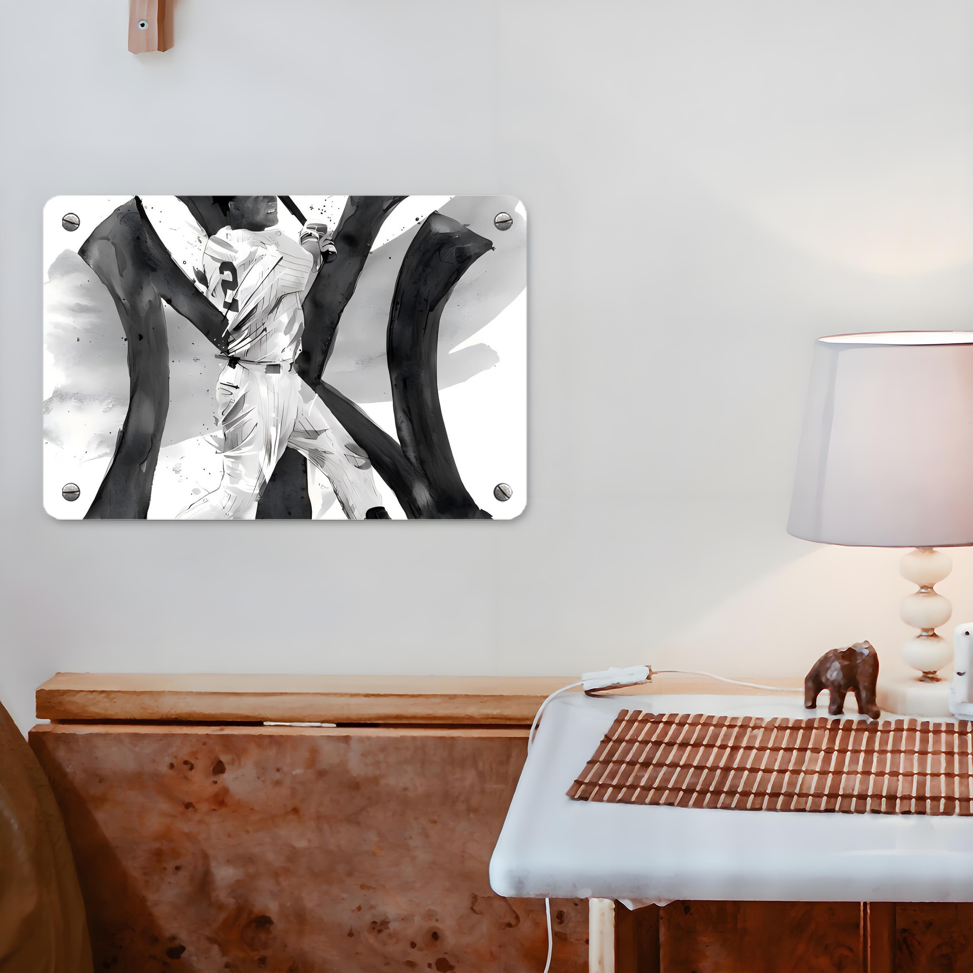 Derek Jeter 71 Metal Tin Sign 12x8inch - Premium Full-Print Decorative Wall Art, Durable Rust-Resistant Metal Plaque For Living Room, Bedroom, Kitchen, Office, Bar Décor