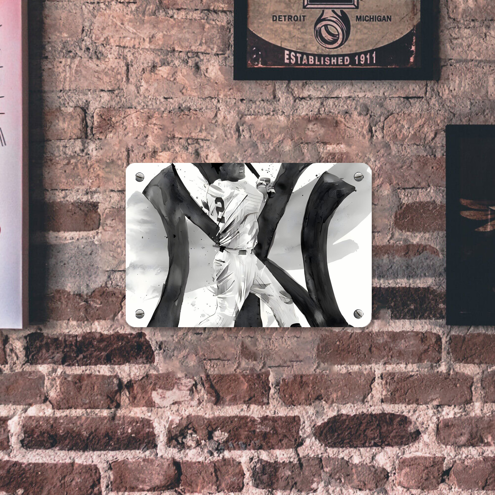 Derek Jeter 71 Metal Tin Sign 12x8inch - Premium Full-Print Decorative Wall Art, Durable Rust-Resistant Metal Plaque For Living Room, Bedroom, Kitchen, Office, Bar Décor