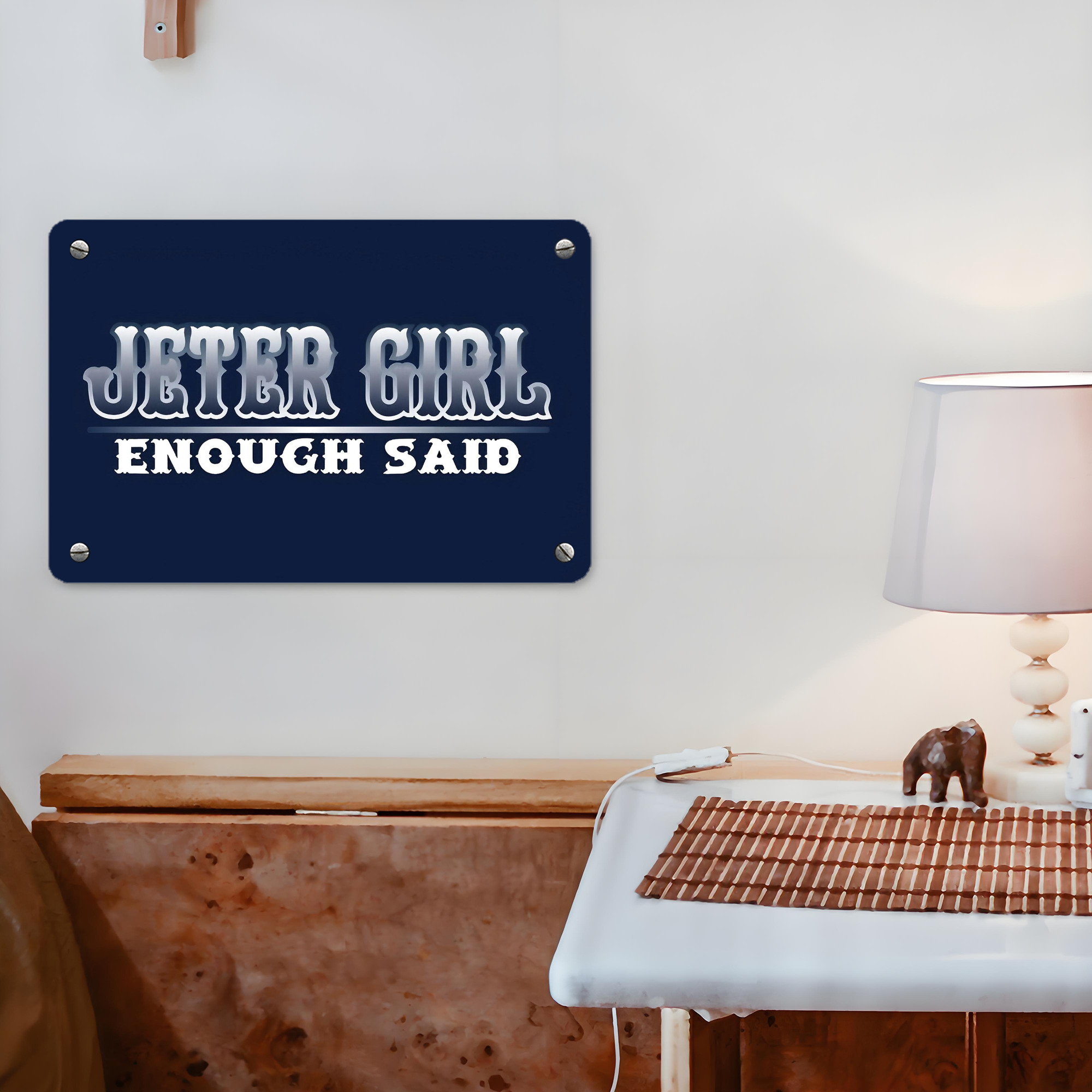 Derek Jeter 101 Metal Tin Sign 12x8inch - Premium Full-Print Decorative Wall Art, Durable Rust-Resistant Metal Plaque For Living Room, Bedroom, Kitchen, Office, Bar Décor