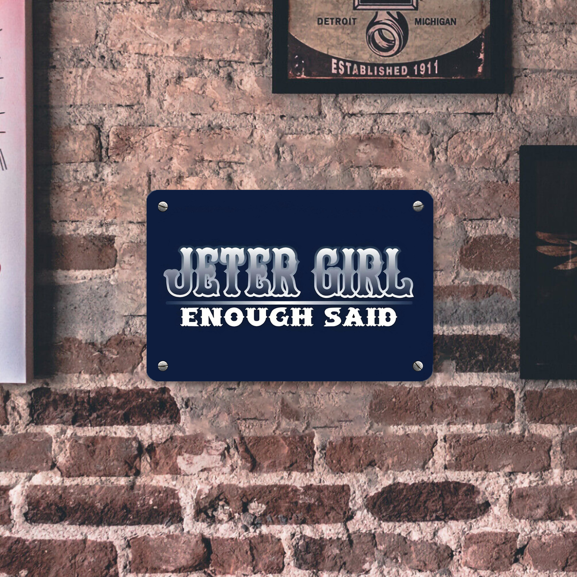 Derek Jeter 101 Metal Tin Sign 12x8inch - Premium Full-Print Decorative Wall Art, Durable Rust-Resistant Metal Plaque For Living Room, Bedroom, Kitchen, Office, Bar Décor