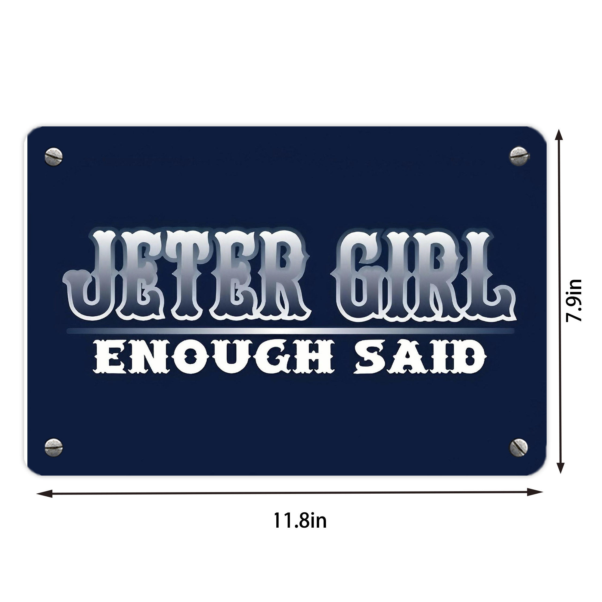 Derek Jeter 101 Metal Tin Sign 12x8inch - Premium Full-Print Decorative Wall Art, Durable Rust-Resistant Metal Plaque For Living Room, Bedroom, Kitchen, Office, Bar Décor