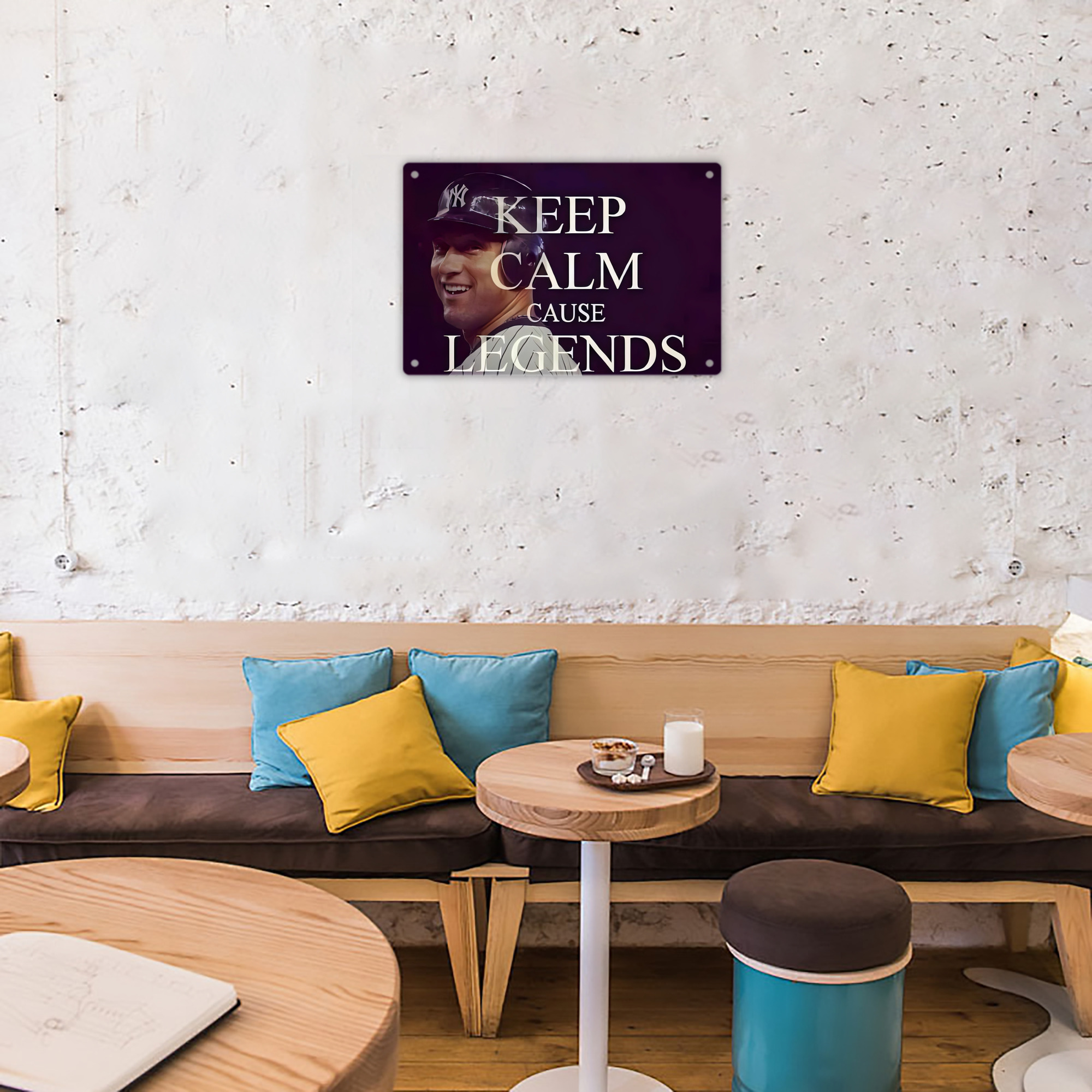 Derek Jeter 70 Decorative Aluminum Plaque – Horizontal Design – Durable, Stylish, Easy To Install – Ideal For Home, Office, Bar, And More