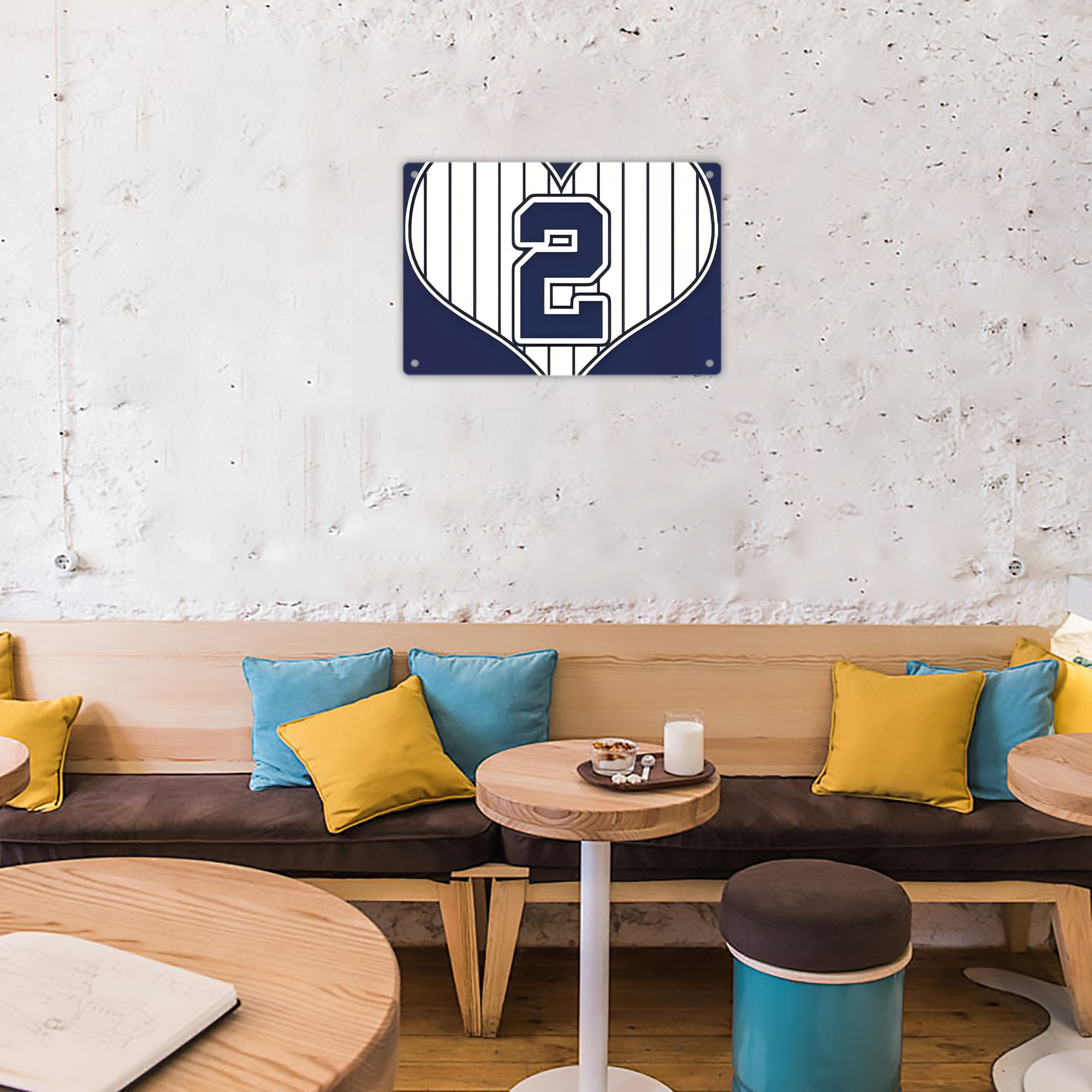 Derek Jeter 75 Decorative Aluminum Plaque – Horizontal Design – Durable, Stylish, Easy To Install – Ideal For Home, Office, Bar, And More