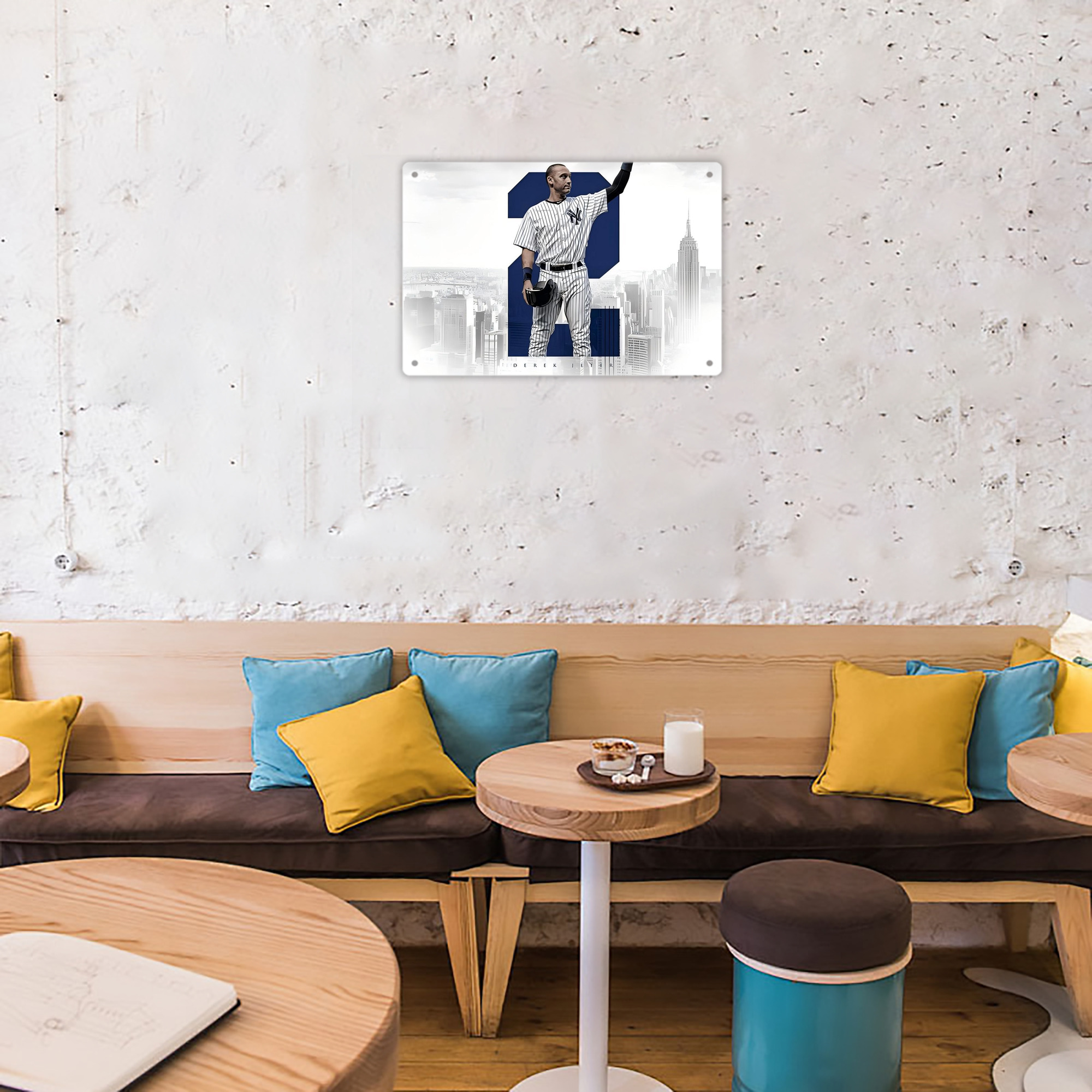 Derek Jeter 110 Decorative Aluminum Plaque – Horizontal Design – Durable, Stylish, Easy To Install – Ideal For Home, Office, Bar, And More