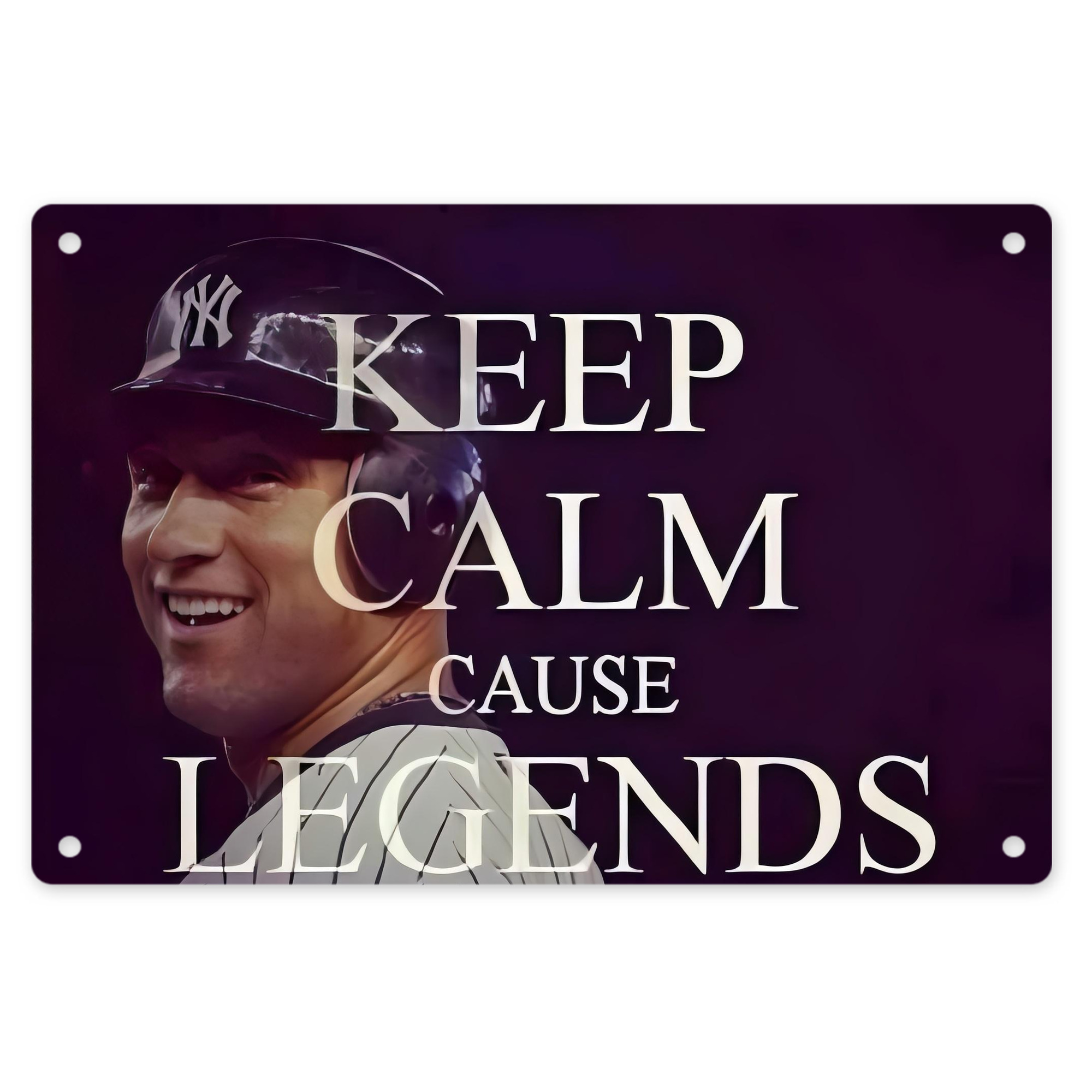 Derek Jeter 70 Decorative Aluminum Plaque – Horizontal Design – Durable, Stylish, Easy To Install – Ideal For Home, Office, Bar, And More