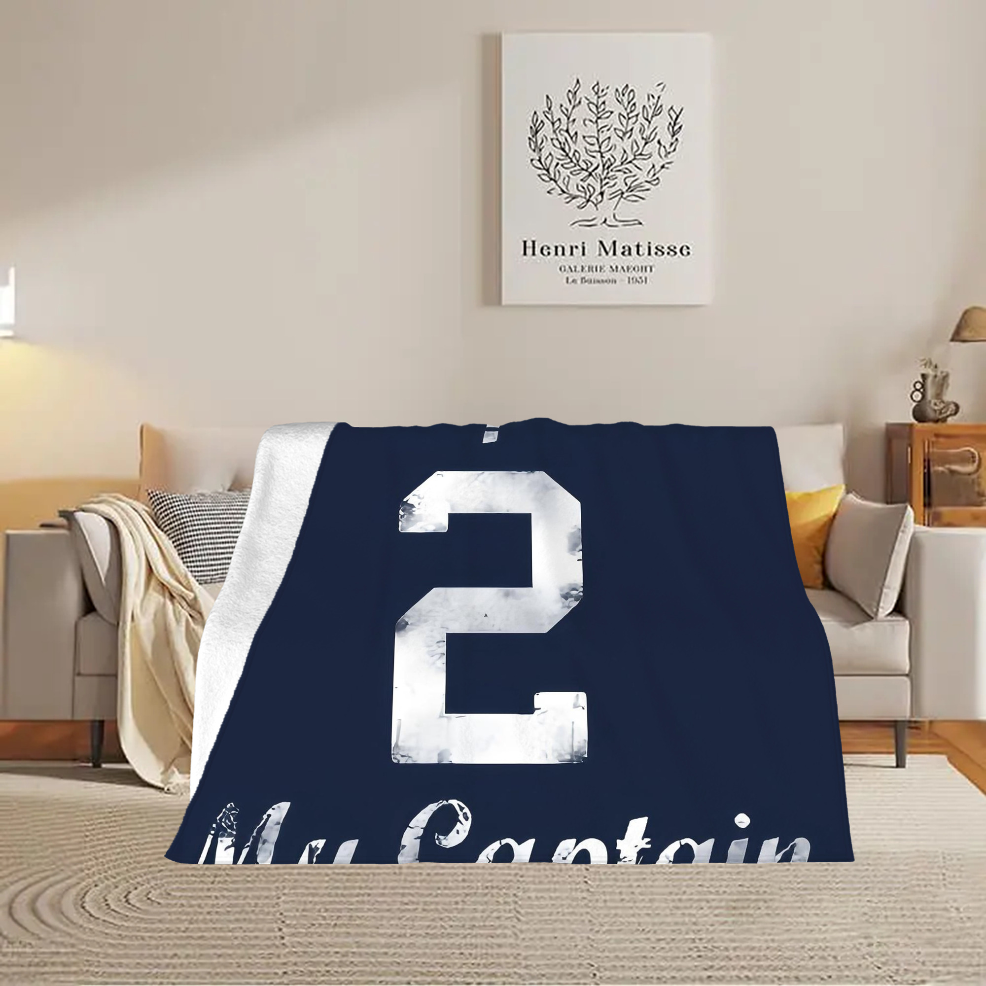 Derek Jeter 25 Soft Plush Fleece Blanket 30x40 Inch - 300GSM Flannel, Ultra Soft & Warm, Lightweight & Durable, Perfect For Kids, Adults, Couch, Bed, Camping, Travel, Gift For Family & Friends