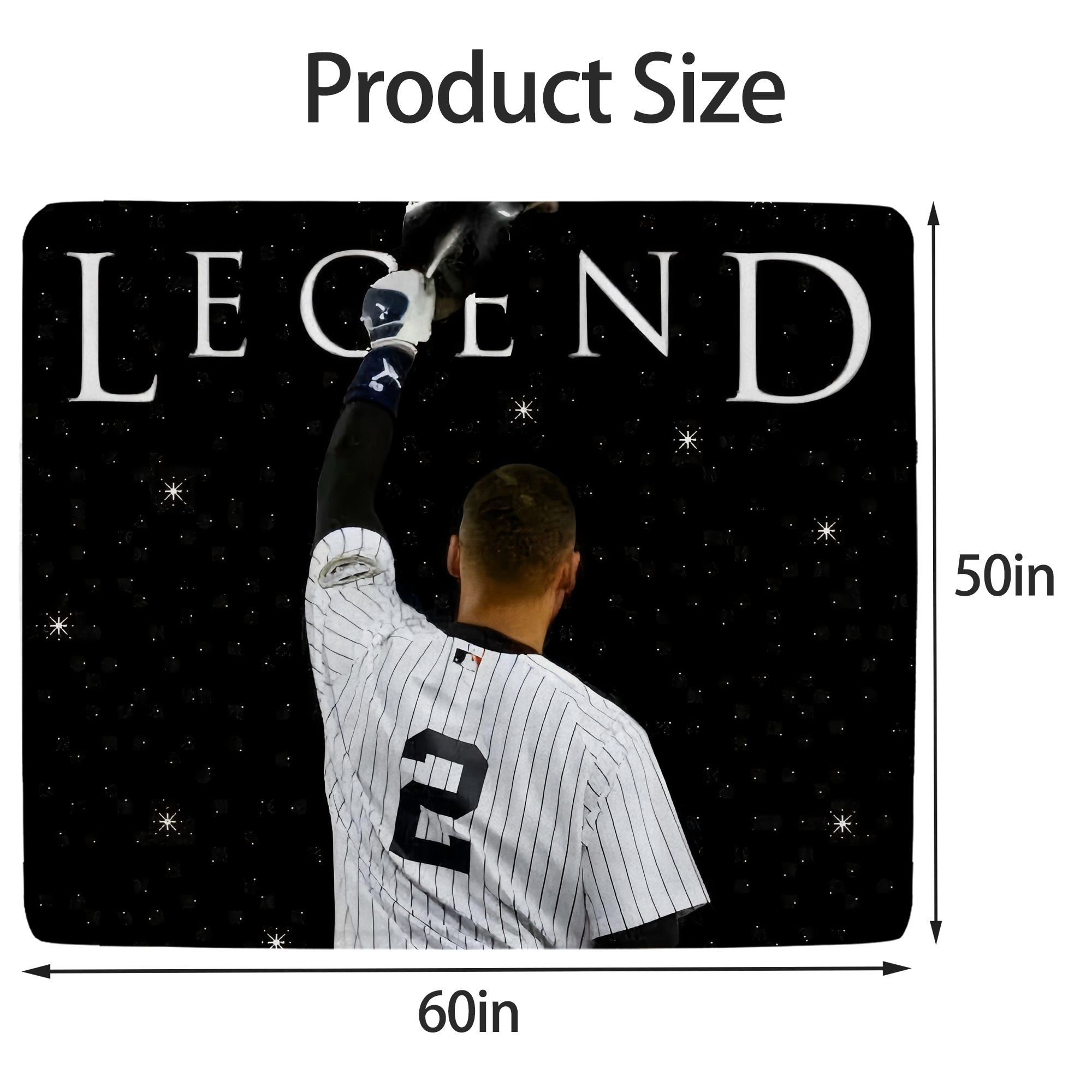 Derek Jeter 73 Soft Fleece Throw Blanket 50 X 60 Inch – Super Soft, Lightweight, And Durable – Perfect For Sofa, Bed, Camping, And More – Ideal Gift For Family And Friends