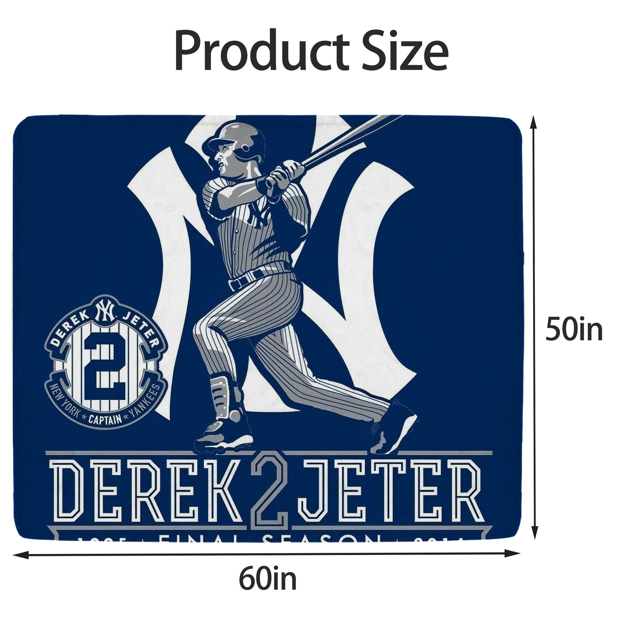 Derek Jeter 104 Soft Fleece Throw Blanket 50 X 60 Inch – Super Soft, Lightweight, And Durable – Perfect For Sofa, Bed, Camping, And More – Ideal Gift For Family And Friends