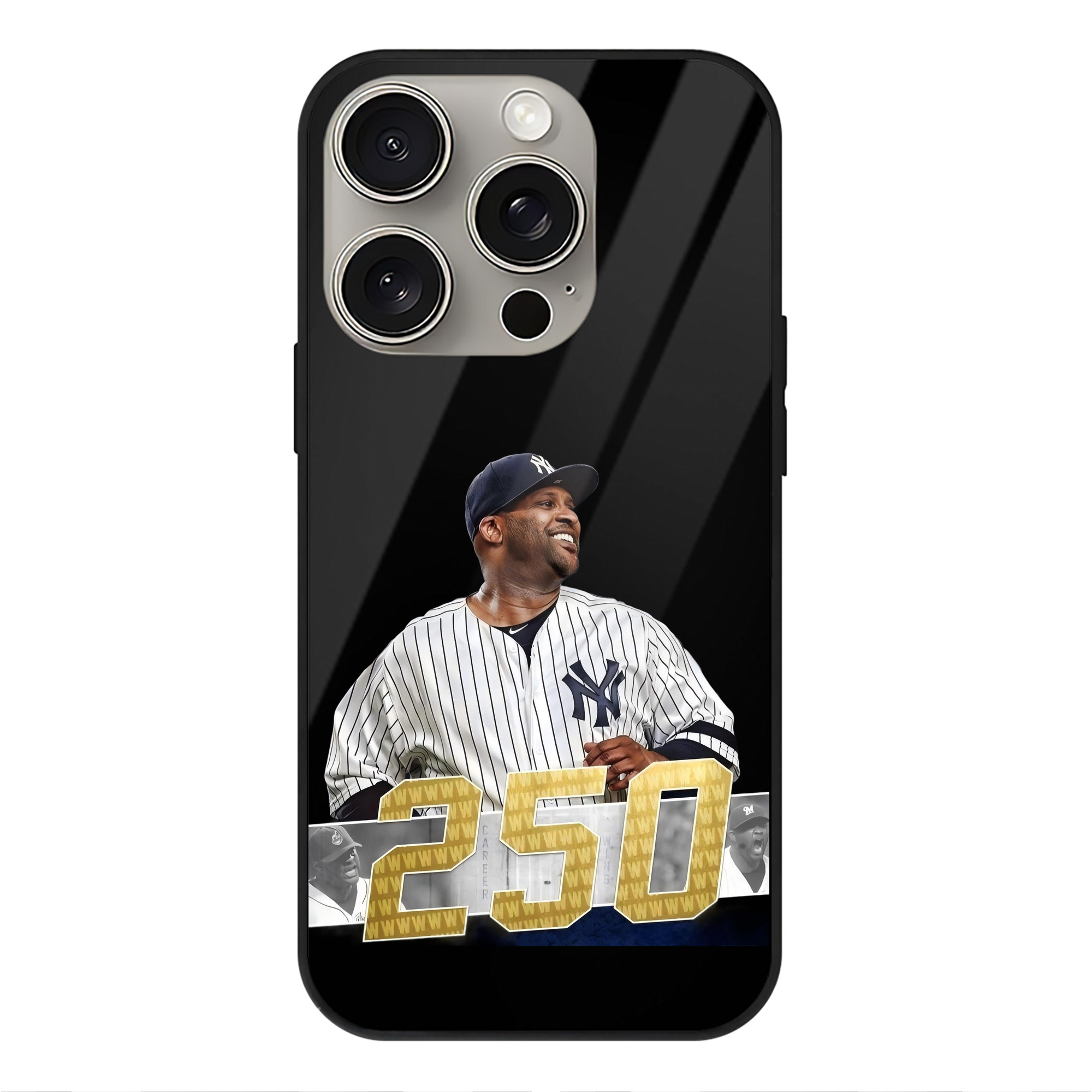 CC Sabatnia 3 IPhone 15 Pro Mirror Phone Case – UV Printed Glass + TPU – Scratch-Resistant, Wireless Charging Compatible, Precise Fit & Stylish Design