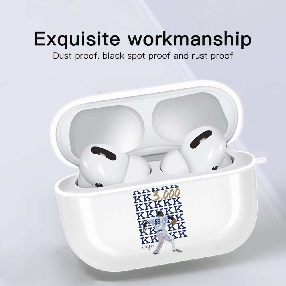 CC Sabatnia 5 AirPods Pro Hard Case White With Keychain, Durable Flexible PC, Precise Cutouts, Anti-Fingerprint, Yellowing & Scratch Resistant, Full Protection, Washable