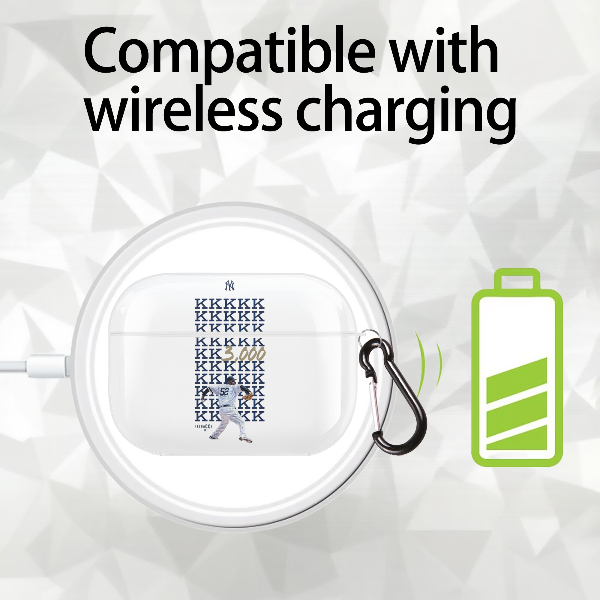 CC Sabatnia 5 AirPods Pro Hard Case White With Keychain, Durable Flexible PC, Precise Cutouts, Anti-Fingerprint, Yellowing & Scratch Resistant, Full Protection, Washable