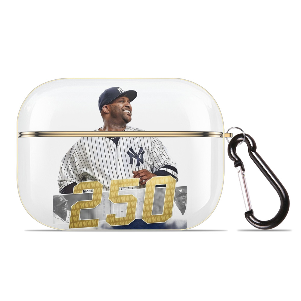 CC Sabatnia 3 Luxury Gold AirPods Pro Case With Keychain, Flexible PC Material, Full Protection, Precise Cutouts, Anti-Fingerprint, Washable, Durable Design