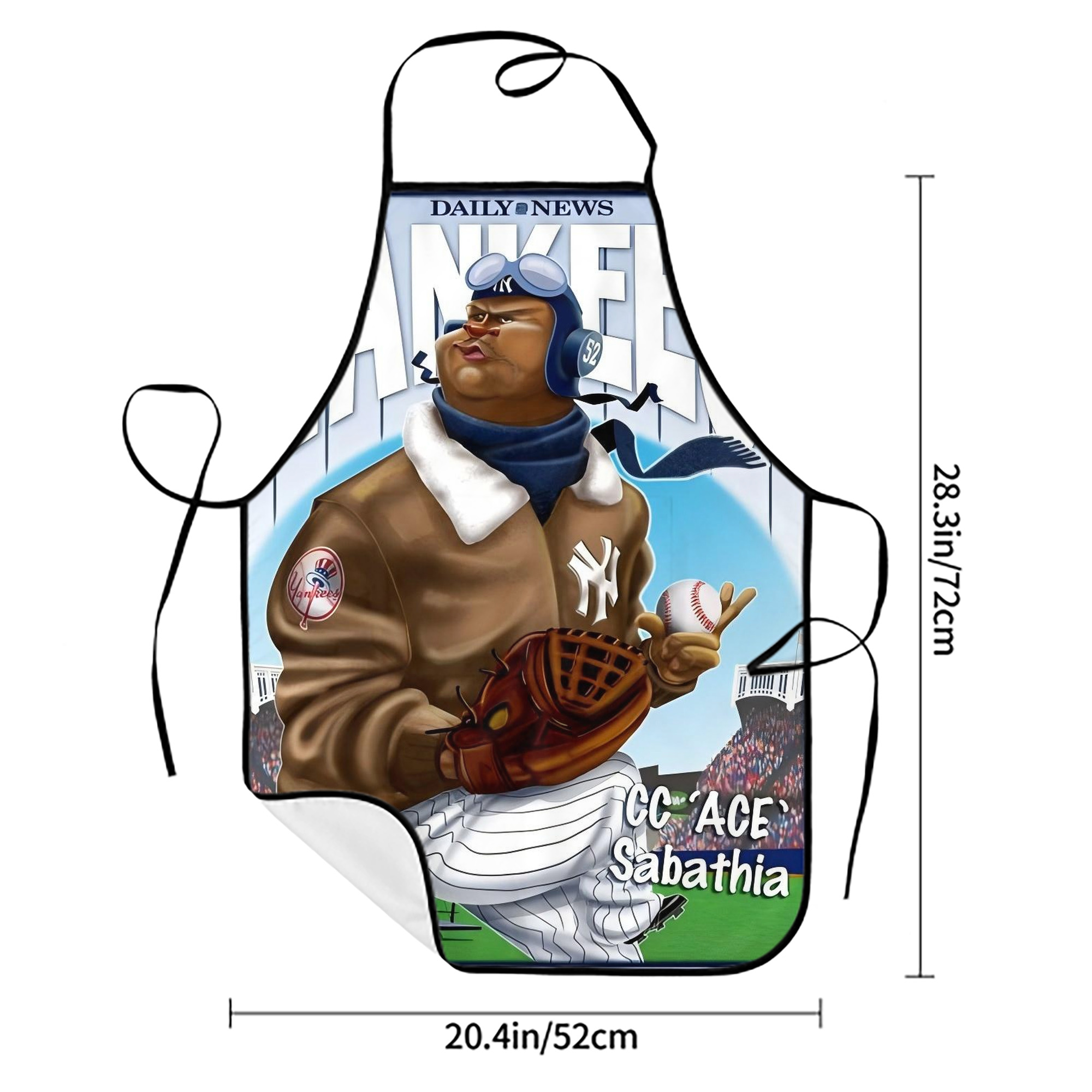 CC Sabatnia 29 Stain-Resistant Polyester Apron With Pocket – Full Print, Waterproof, Anti-Wrinkle, Anti-Pilling – Ideal For Kitchen, BBQ, Restaurant, Salon & More