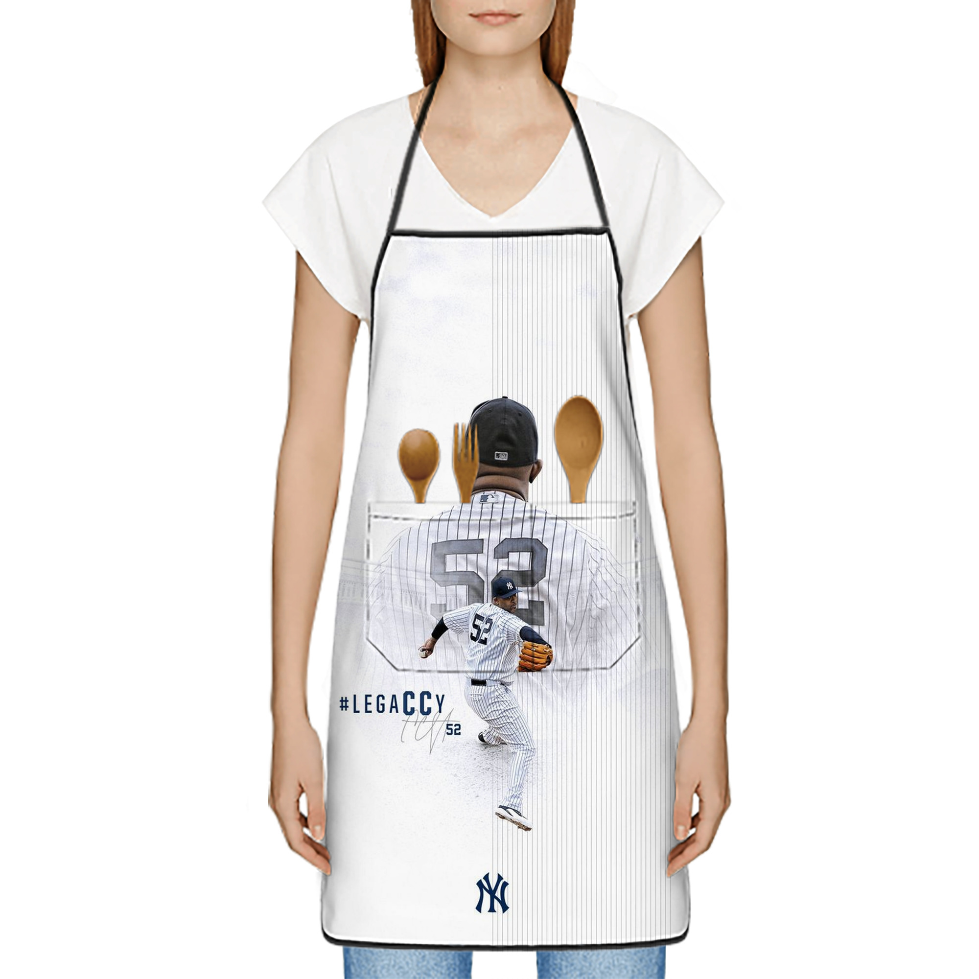 CC Sabatnia 19 Stain-Resistant Polyester Apron With Pocket – Full Print, Waterproof, Anti-Wrinkle, Anti-Pilling – Ideal For Kitchen, BBQ, Restaurant, Salon & More