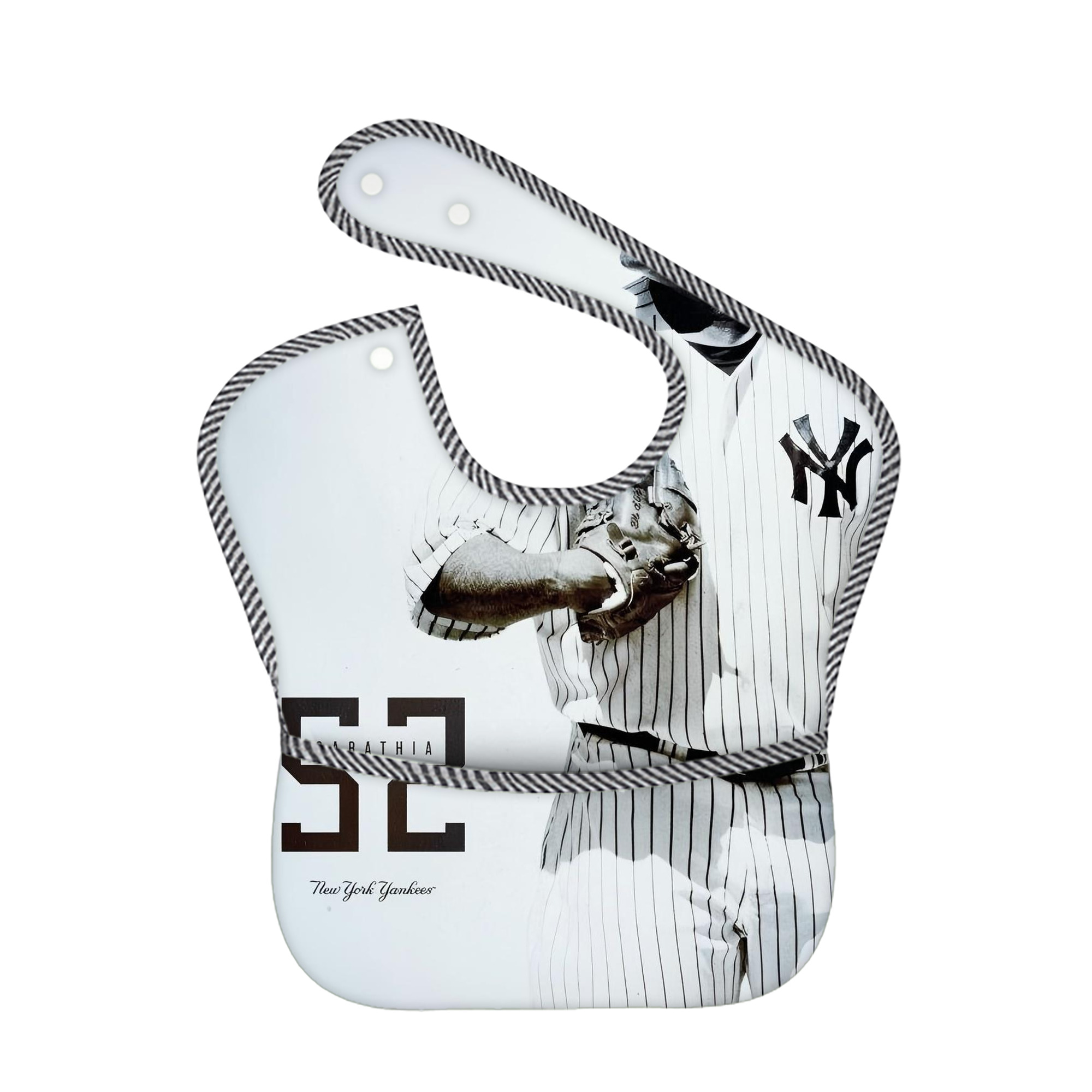 CC Sabatnia 8 Adjustable Waterproof Toddler Bib – Full-Print Durable Polyester – Foldable Crumb Pocket – Easy Snap Closure – Soft