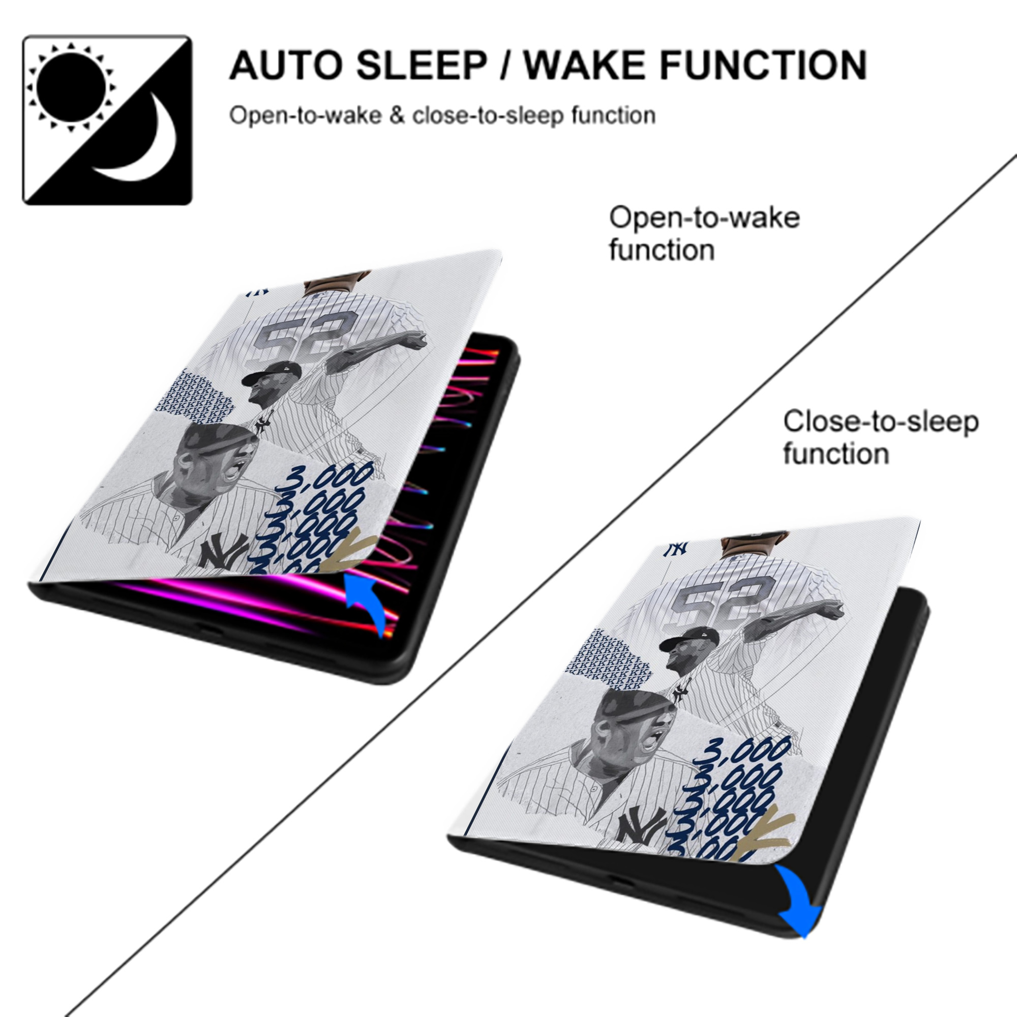 CC Sabatnia 15 Premium Tri-Fold PU Leather & Silicone IPad Case With Pencil Slot – Fits 9.5,10.5,10.9 – Adjustable Stand, Slim, Protective