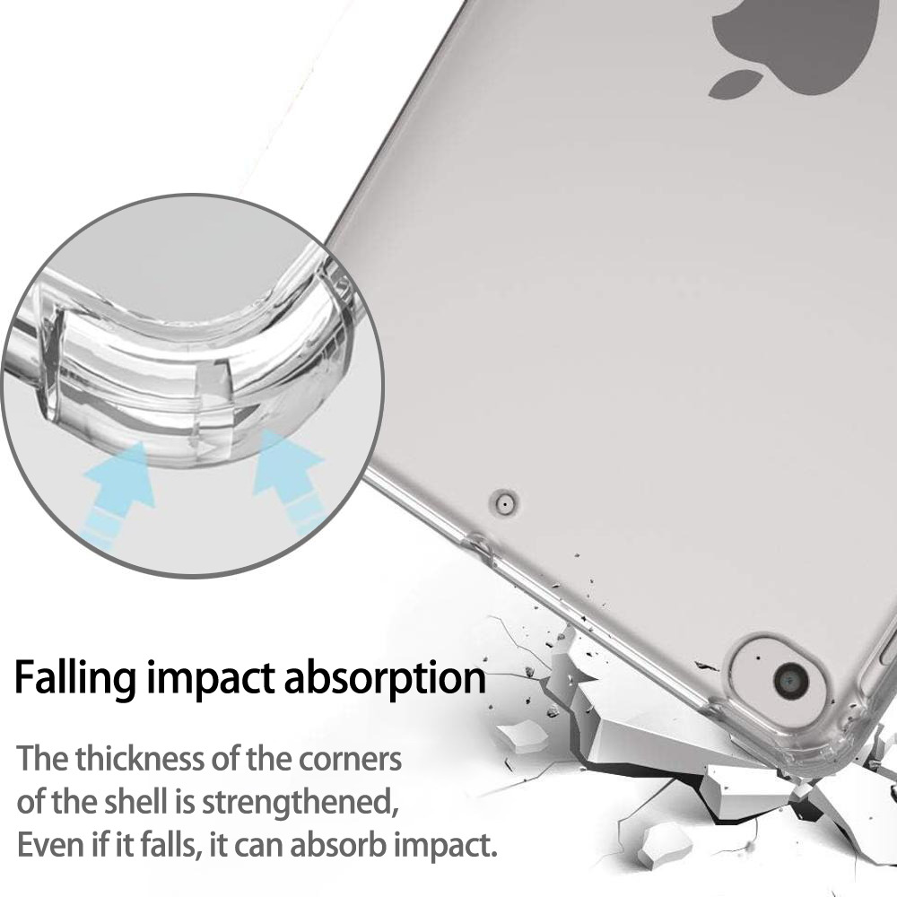 CC Sabatnia 26 Premium Tri-Fold PU Leather & Silicone IPad Case With Pencil Slot – Fits 9.5,10.5,10.9 – Adjustable Stand, Slim, Protective