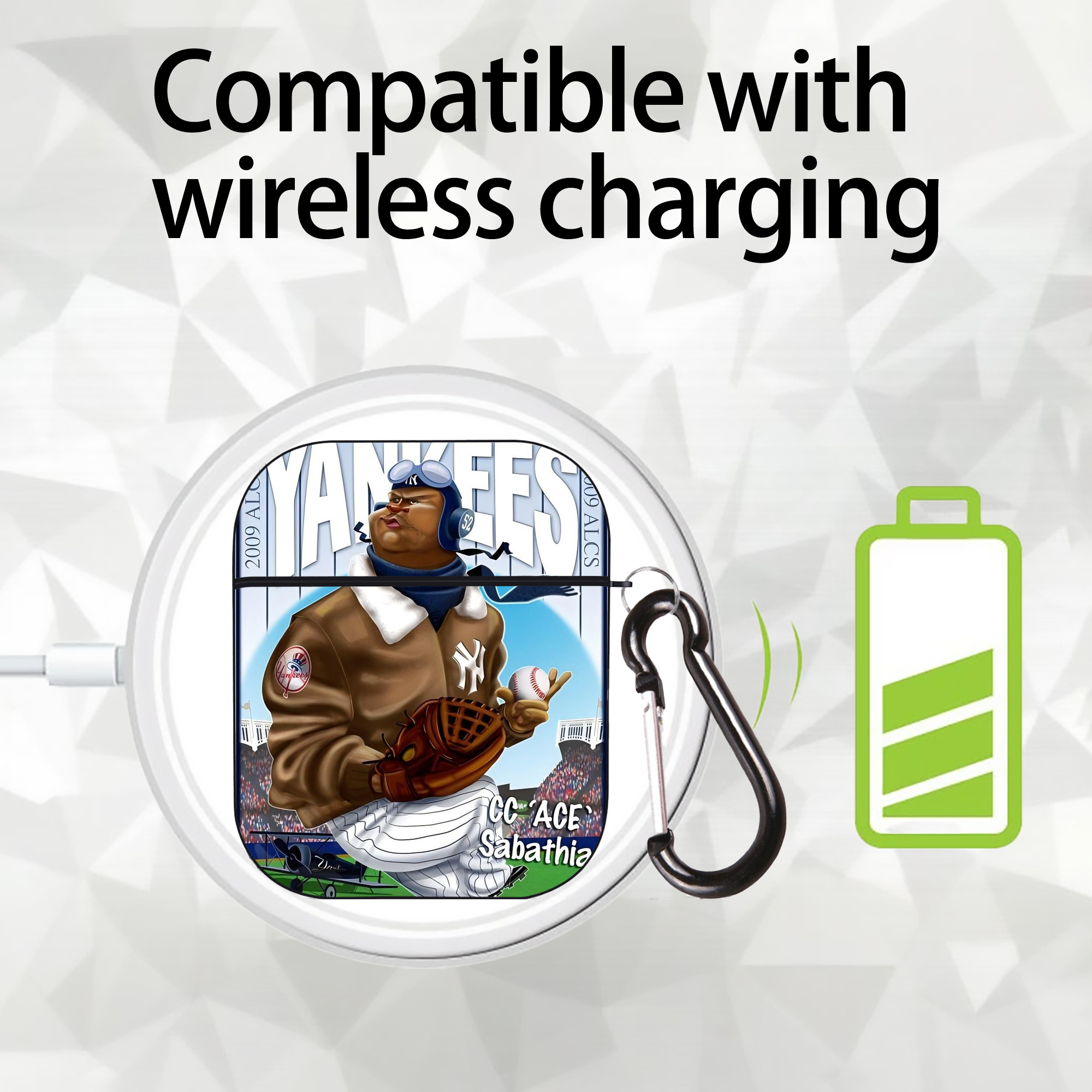 CC Sabatnia 29 AirPods 2 Case Hard Shell Black, Flexible PC Material, Precise Cutouts, Full Protection, Anti-Fingerprint, Washable, Includes Keychain – Durable & Slim Design