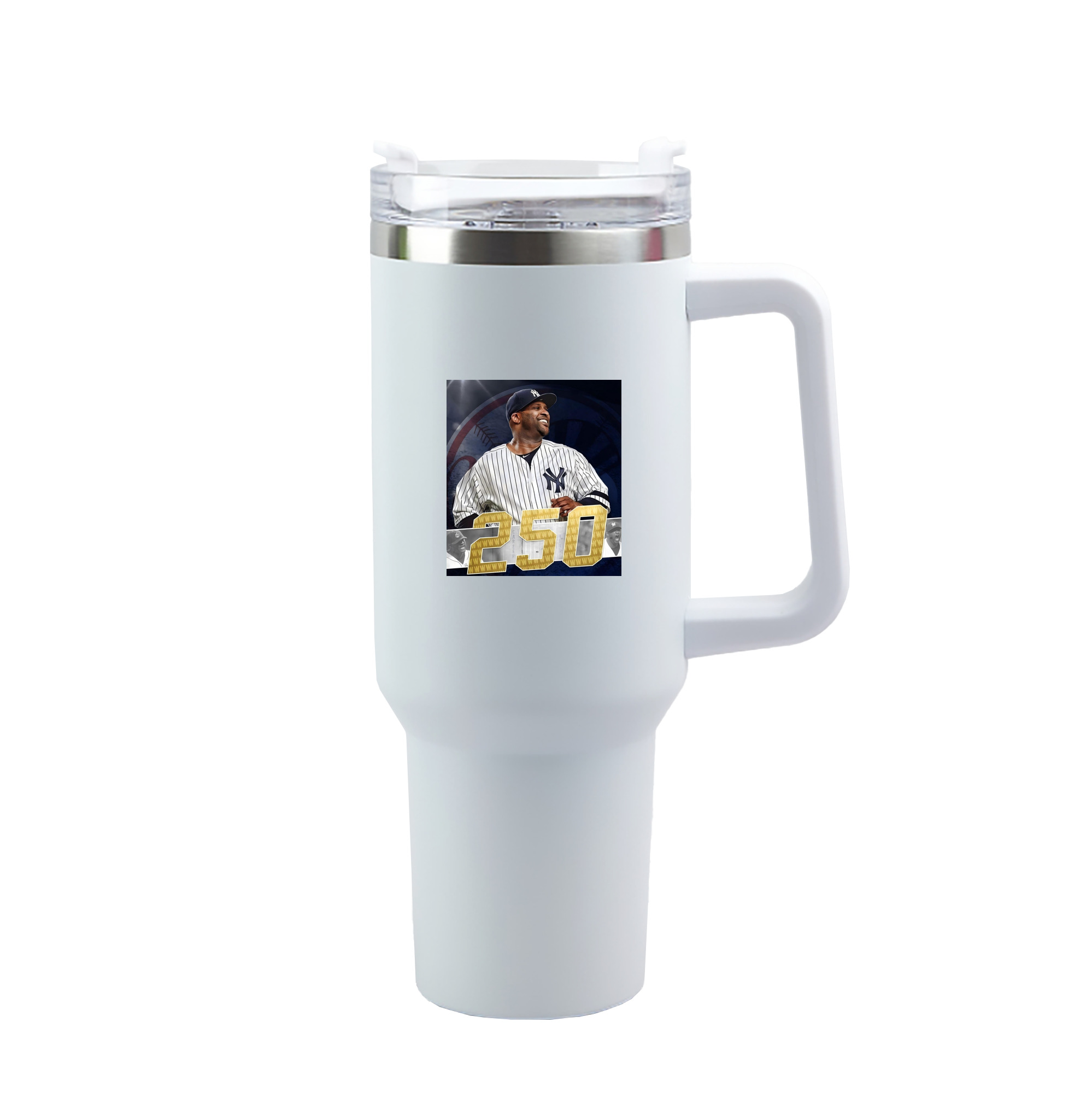 CC Sabatnia 14 40oz Handle Car Tumbler – Durable Stainless Steel Travel Mug With UV Print – Double Wall Insulated, Fits Most Car Cup Holders