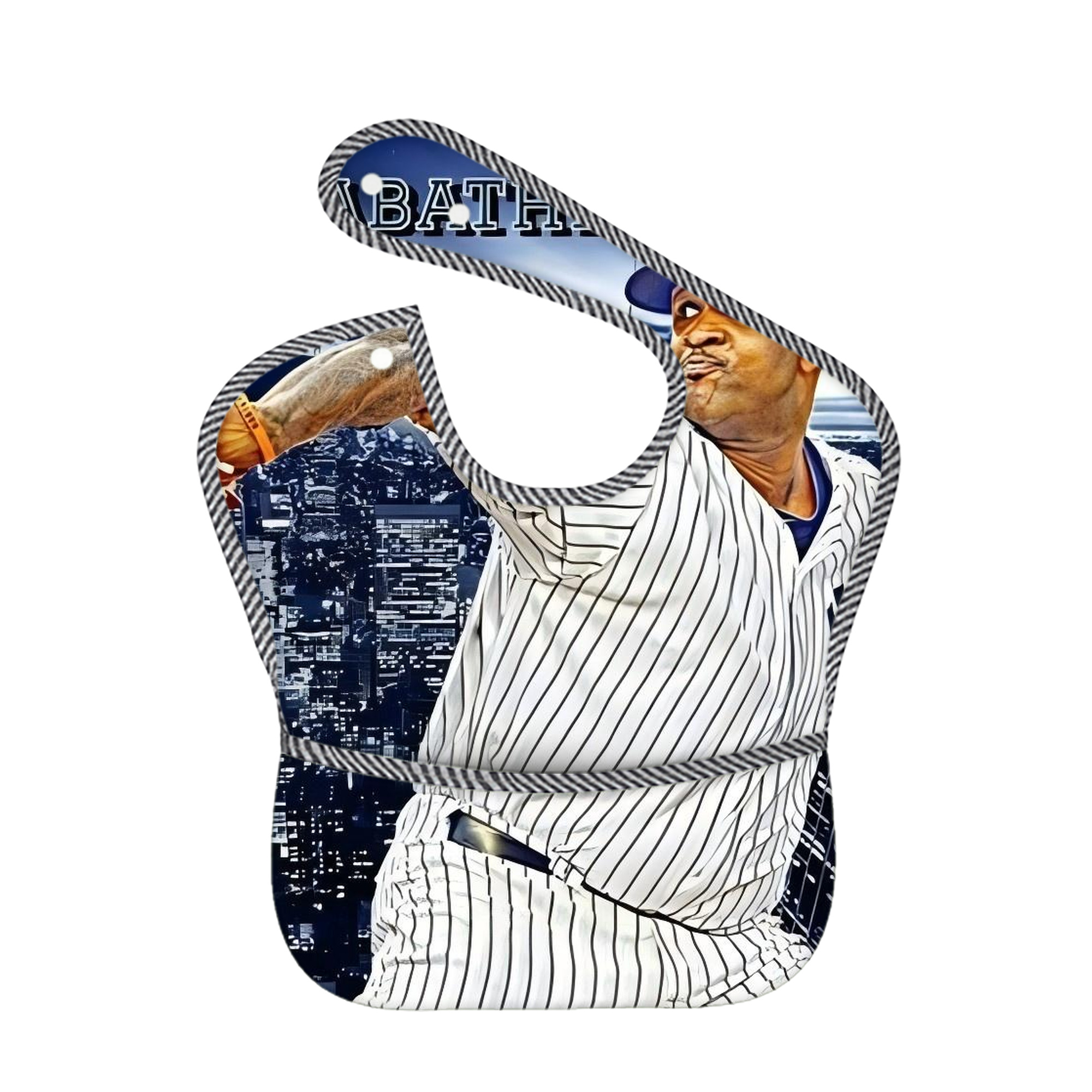 CC Sabatnia 11 Adjustable Waterproof Toddler Bib – Full-Print Durable Polyester – Foldable Crumb Pocket – Easy Snap Closure – Soft