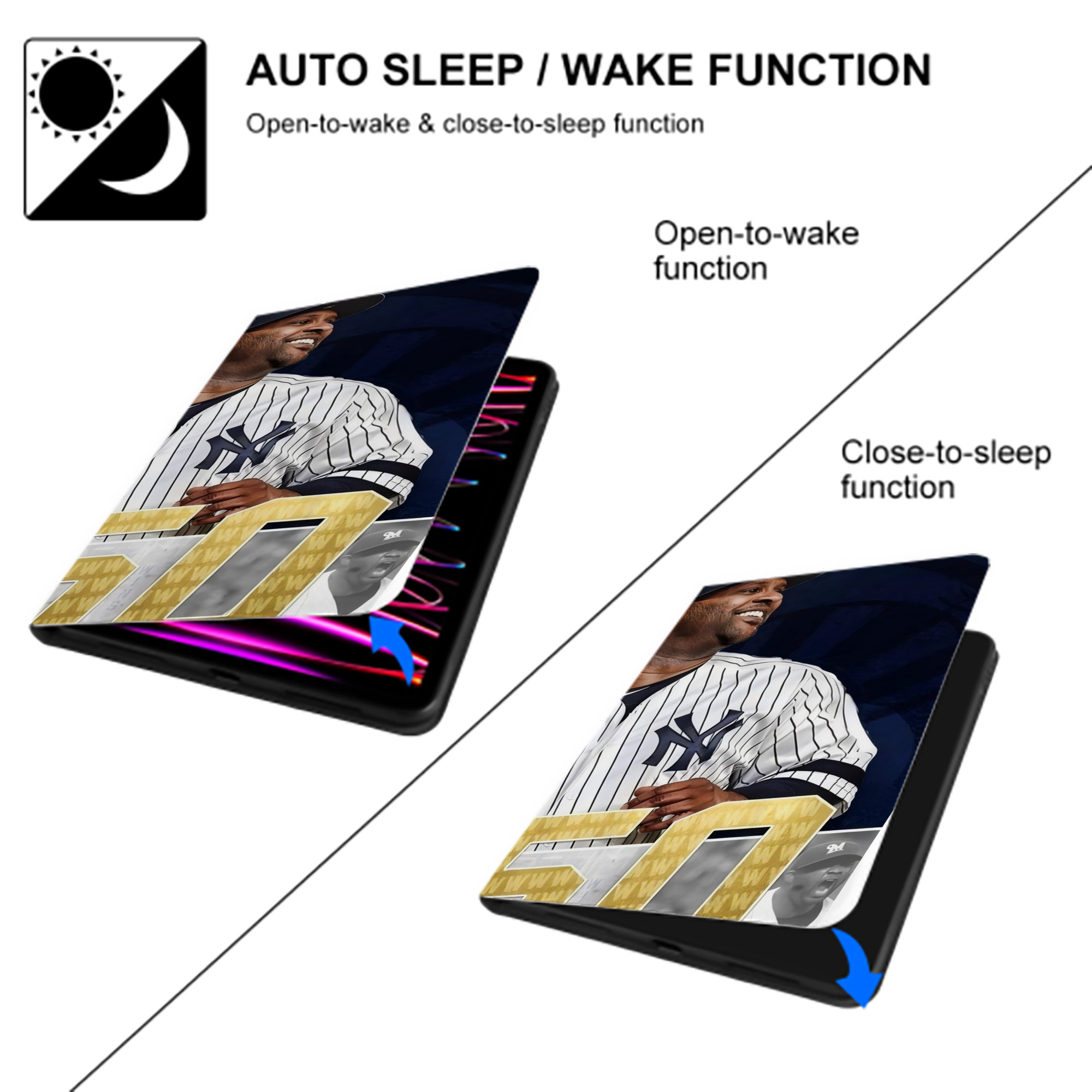 CC Sabatnia 14 IPad Case Without Pencil Slot – Book-Style Cover With PU Leather & TPU – Slim, Durable, Scratch-Resistant, Full Protection & Easy Access