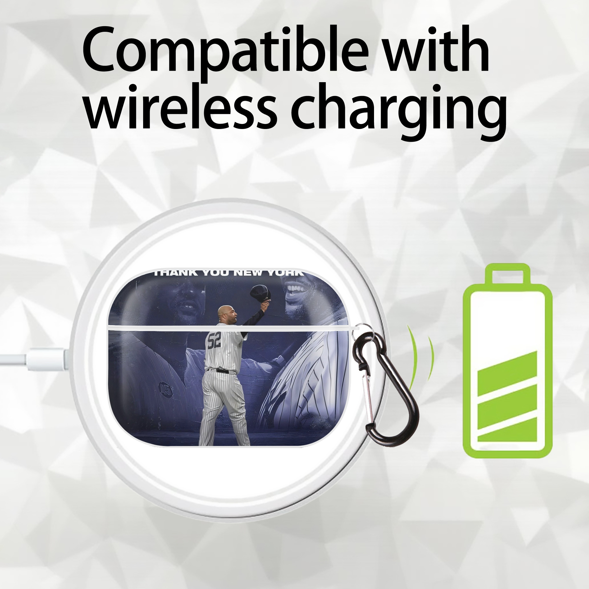 CC Sabatnia 30 AirPods Pro Hard Case White With Keychain, Durable Flexible PC, Precise Cutouts, Anti-Fingerprint, Yellowing & Scratch Resistant, Full Protection, Washable