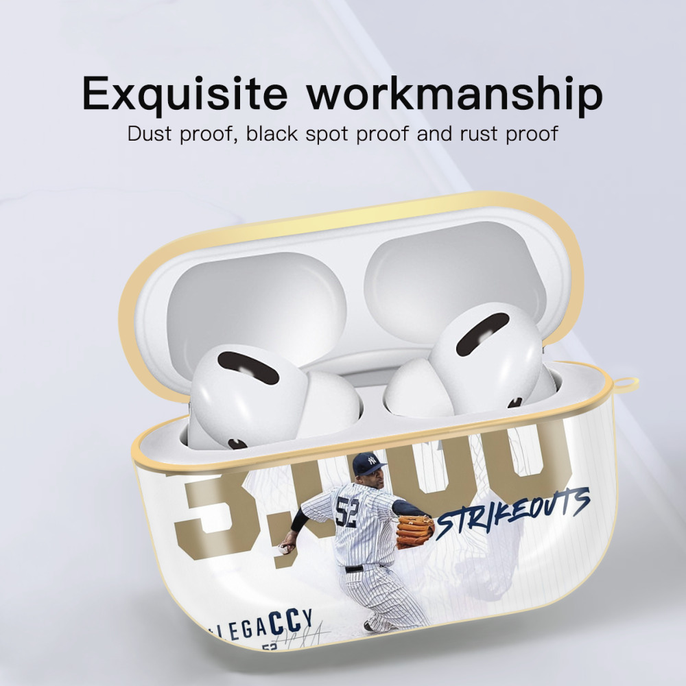 CC Sabatnia 20 Luxury Gold AirPods Pro Case With Keychain, Flexible PC Material, Full Protection, Precise Cutouts, Anti-Fingerprint, Washable, Durable Design