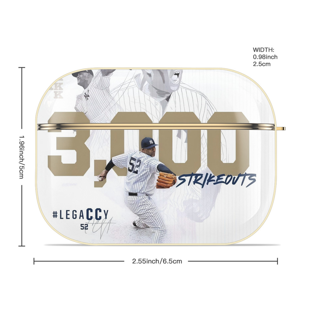 CC Sabatnia 20 Luxury Gold AirPods Pro Case With Keychain, Flexible PC Material, Full Protection, Precise Cutouts, Anti-Fingerprint, Washable, Durable Design