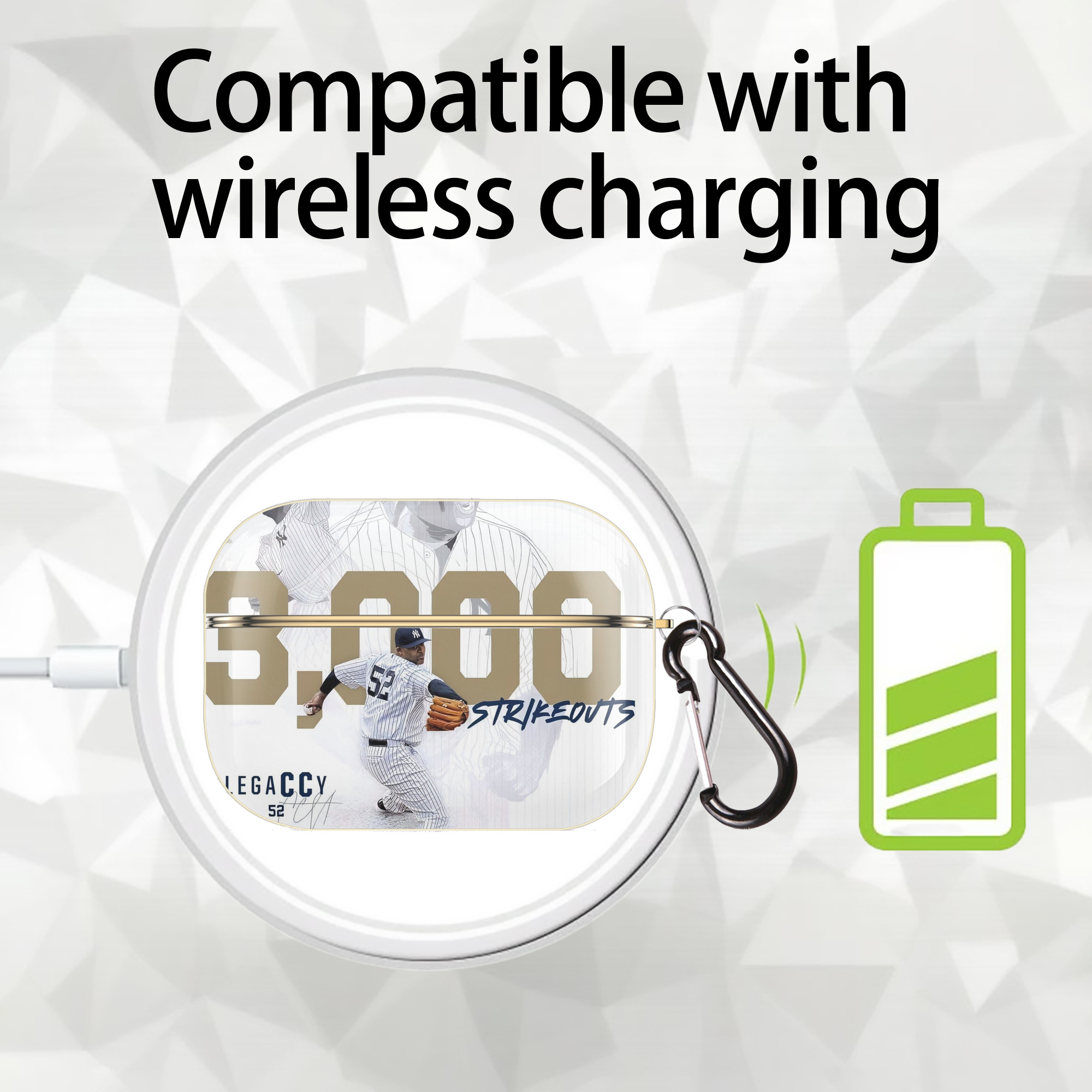 CC Sabatnia 20 Luxury Gold AirPods Pro Case With Keychain, Flexible PC Material, Full Protection, Precise Cutouts, Anti-Fingerprint, Washable, Durable Design